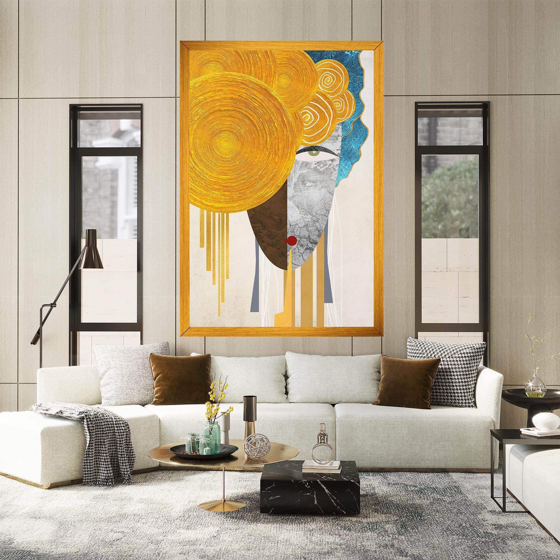 Tablou Canvas Abstract Grey Face 1 mockup 2