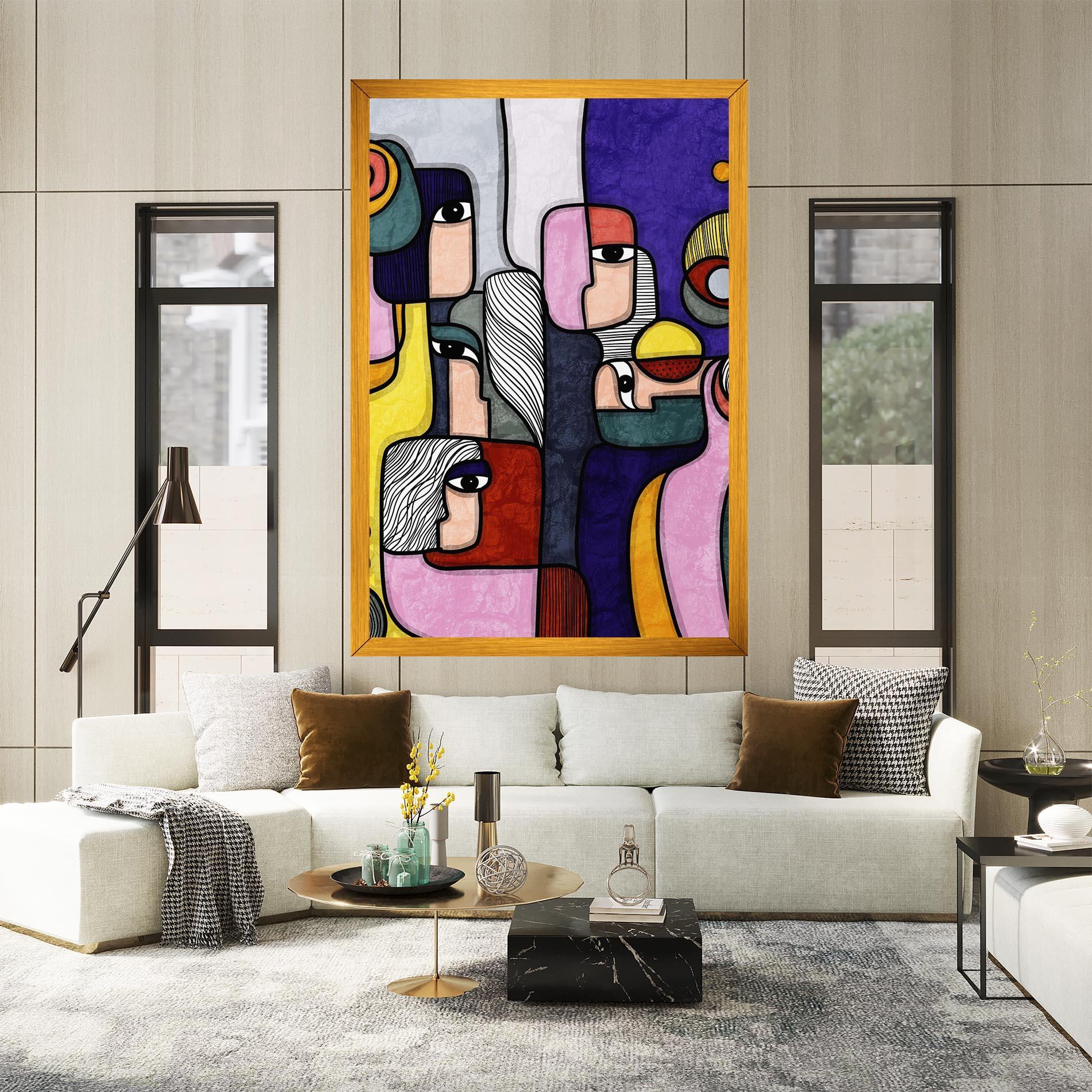 Tablou Canvas Abstract Looking Eyes mockup 2