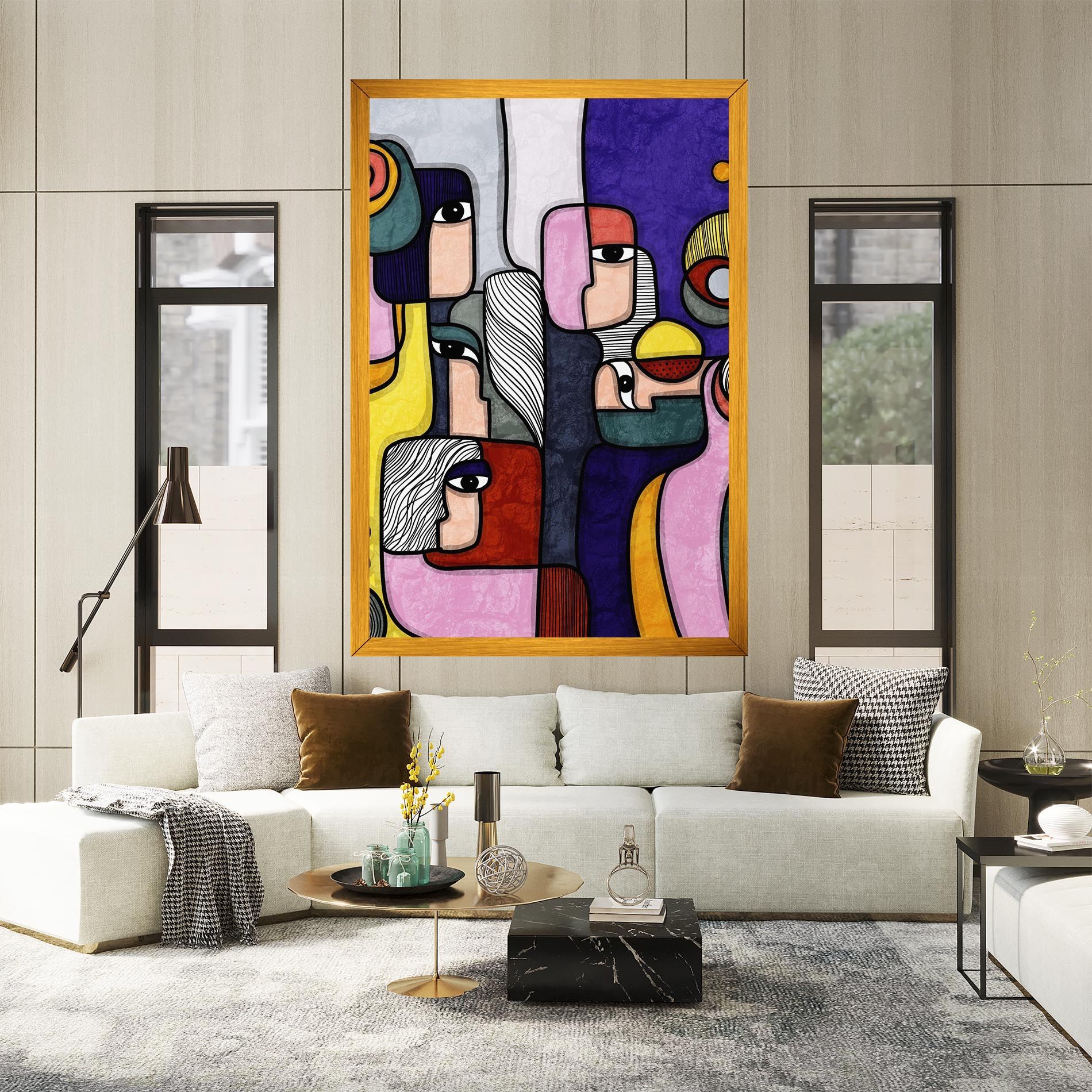 Abstract Looking Eyes mockup 2