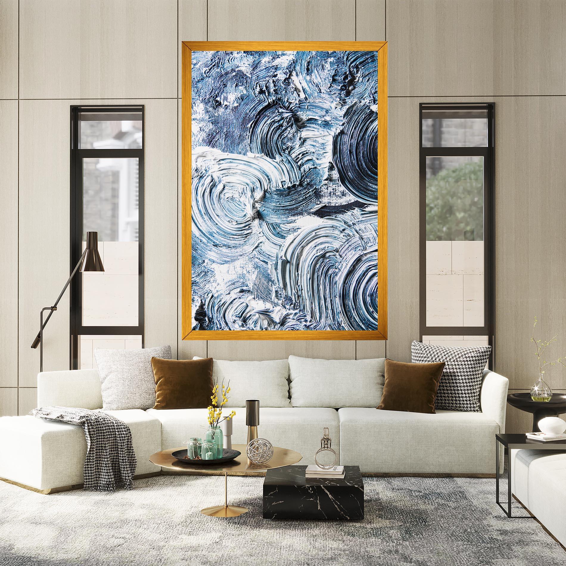 Tablou Canvas Cream Textured Painting mockup 2