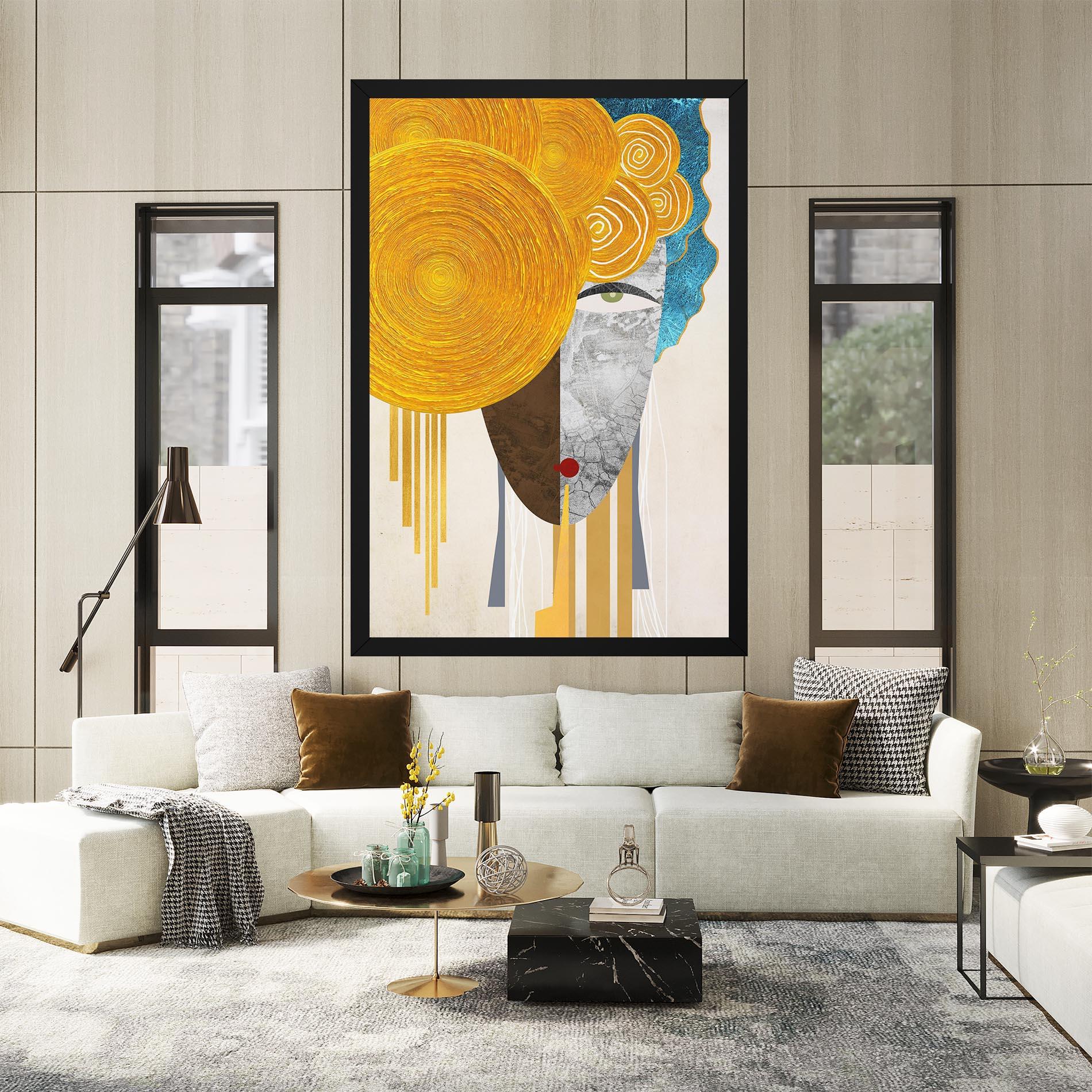 Tablou Canvas Abstract Grey Face 1 mockup 2