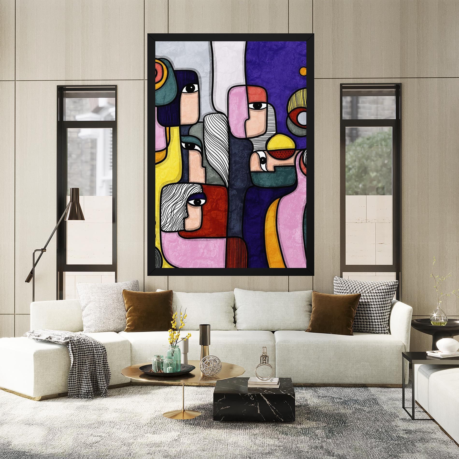 Abstract Looking Eyes mockup 2