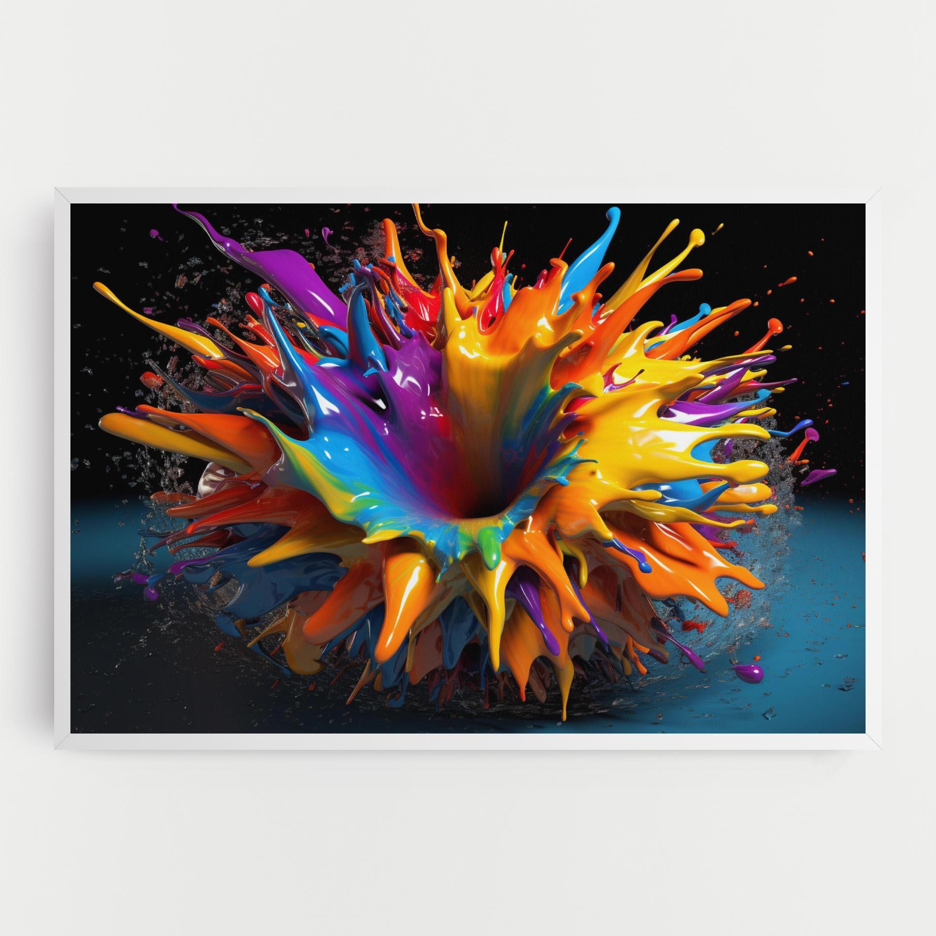 Tablou Canvas 3d Color Splash mockup 0