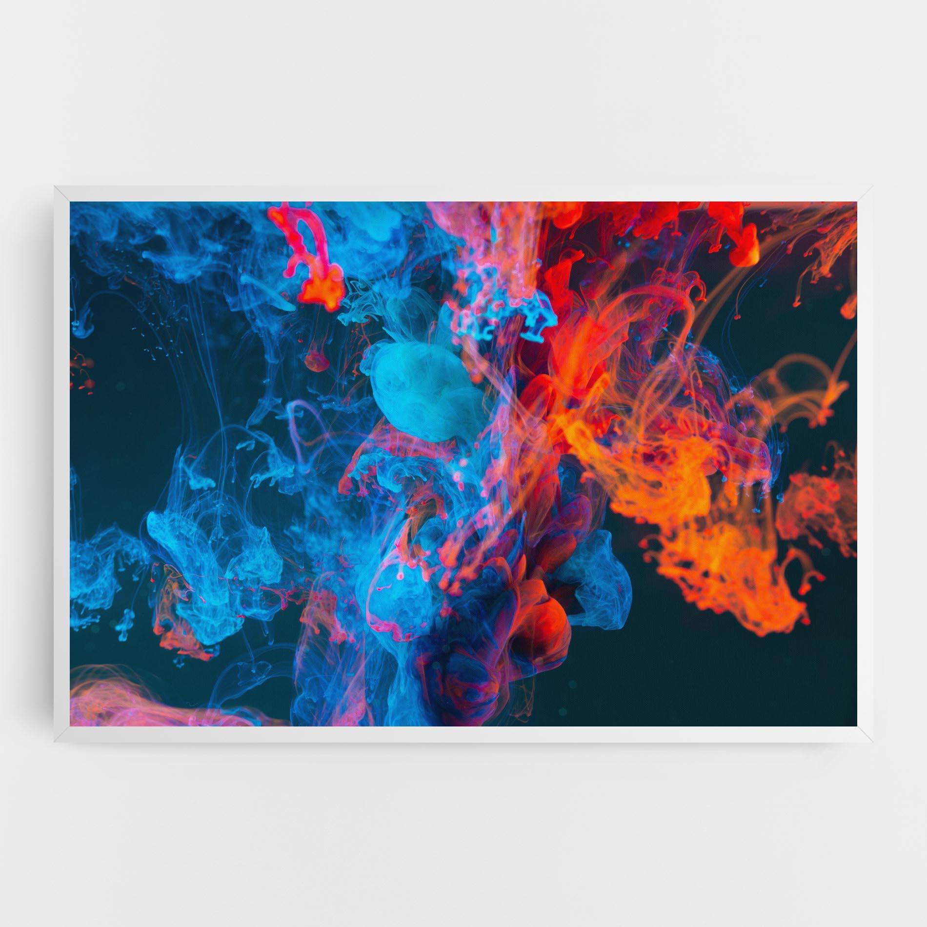 Tablou Canvas Abstract Blue And Red mockup 0