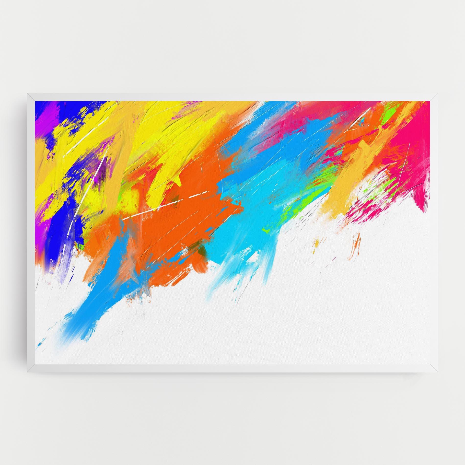 Tablou Canvas Abstract Blue Yellow mockup 0