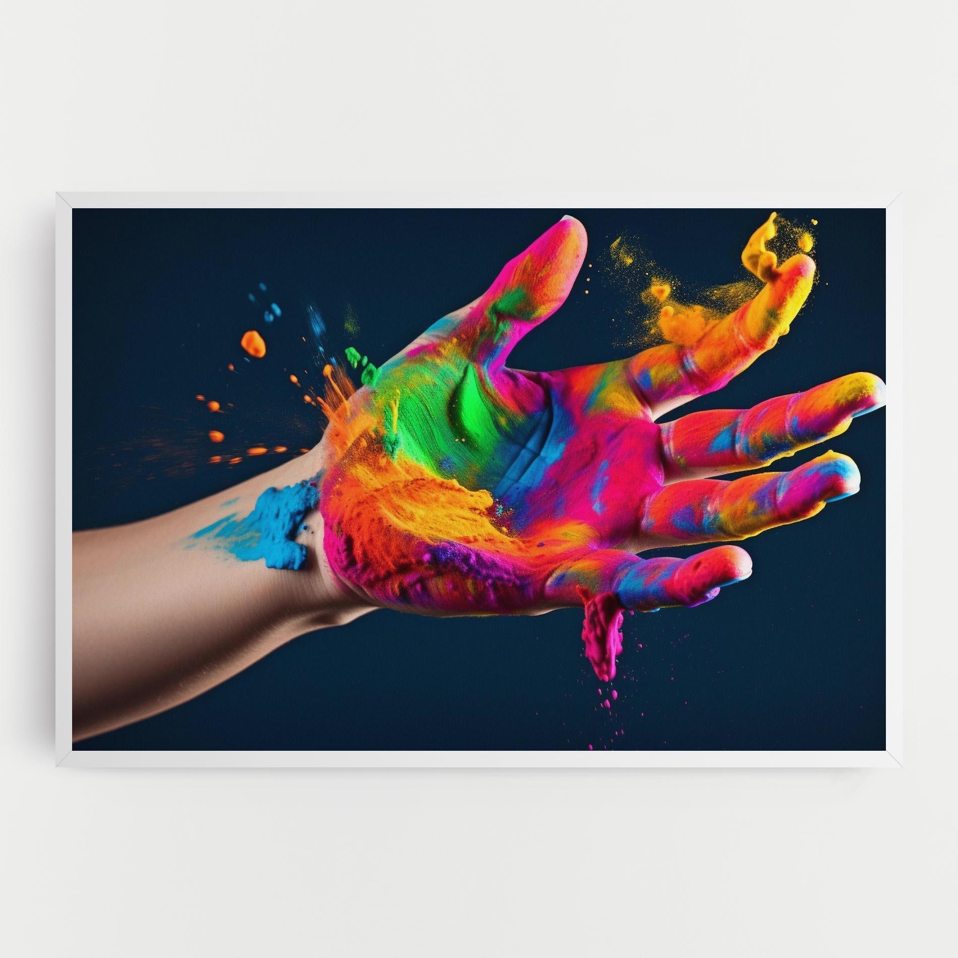 Tablou Canvas Colorful Hand mockup 0