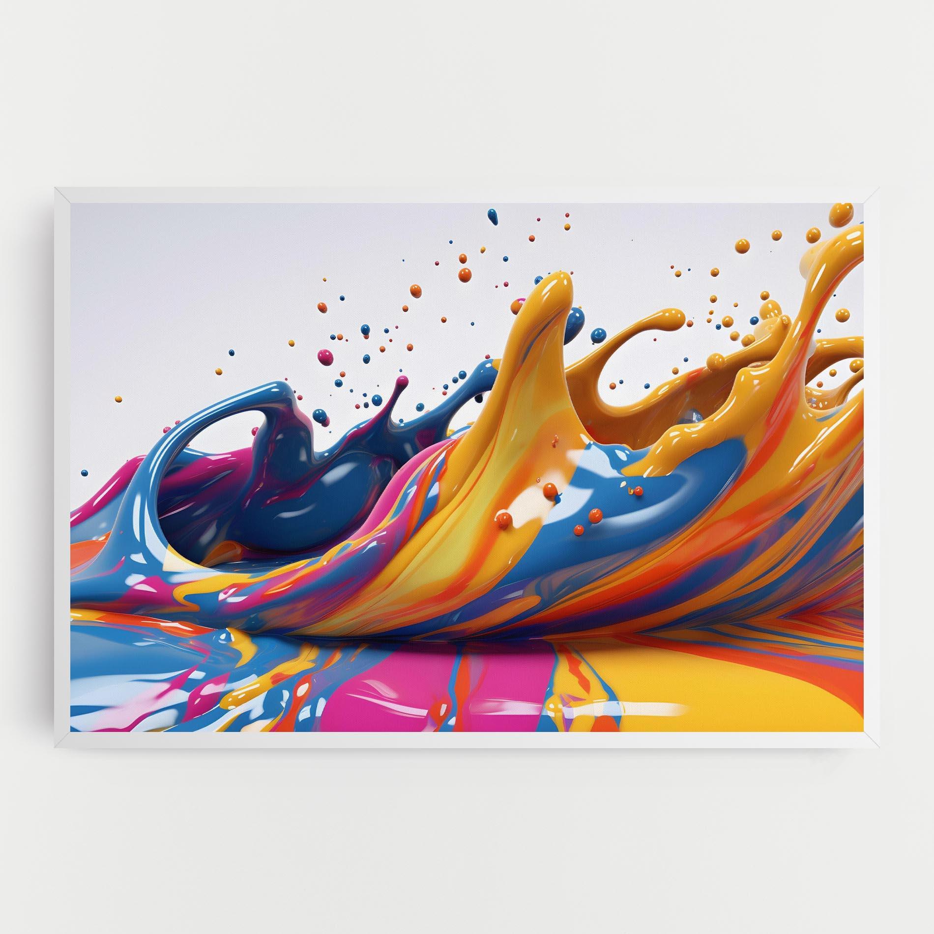 Tablou Canvas Colorful Liquid Yellow Splash mockup 0