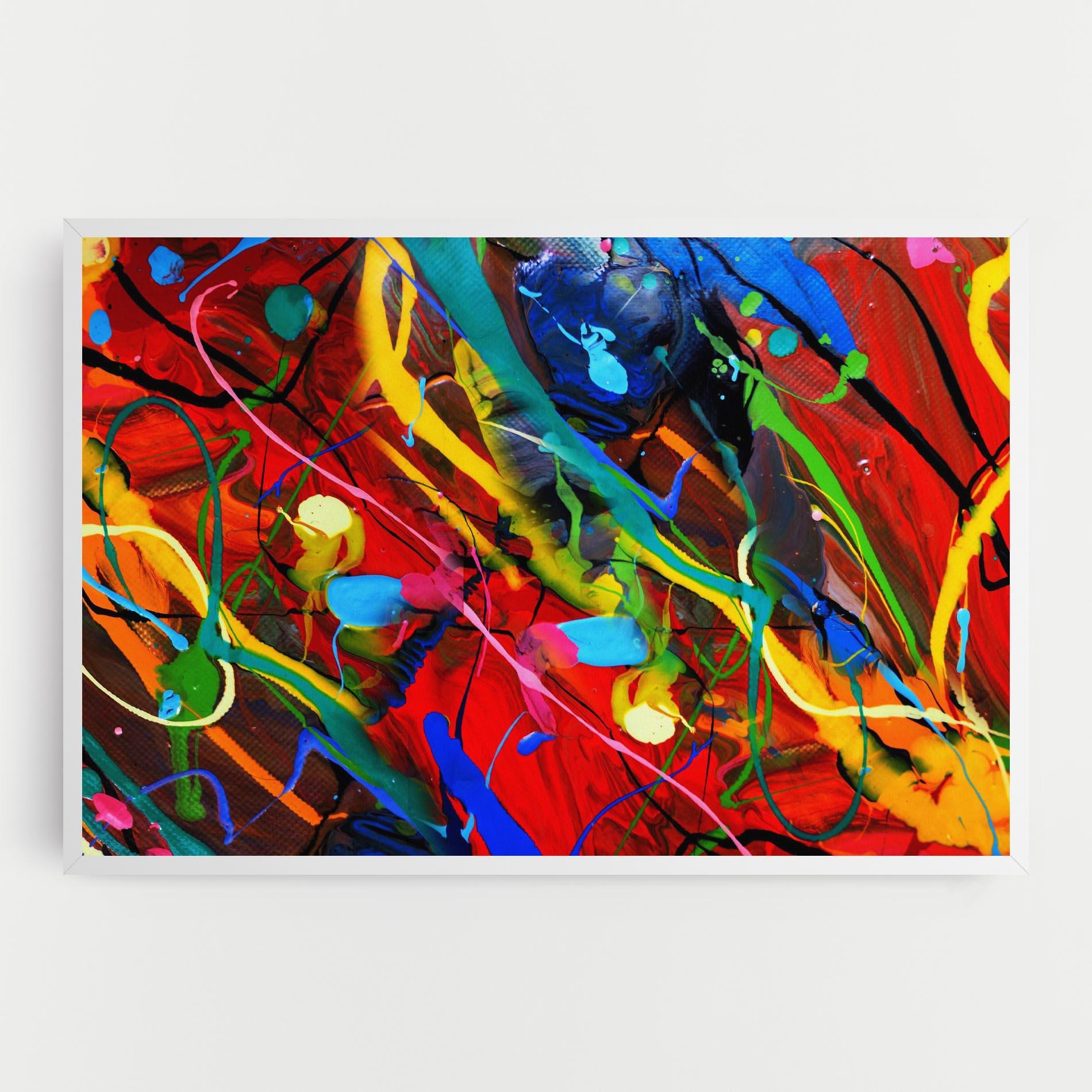 Tablou Canvas Hand Draw Red Painting mockup 0