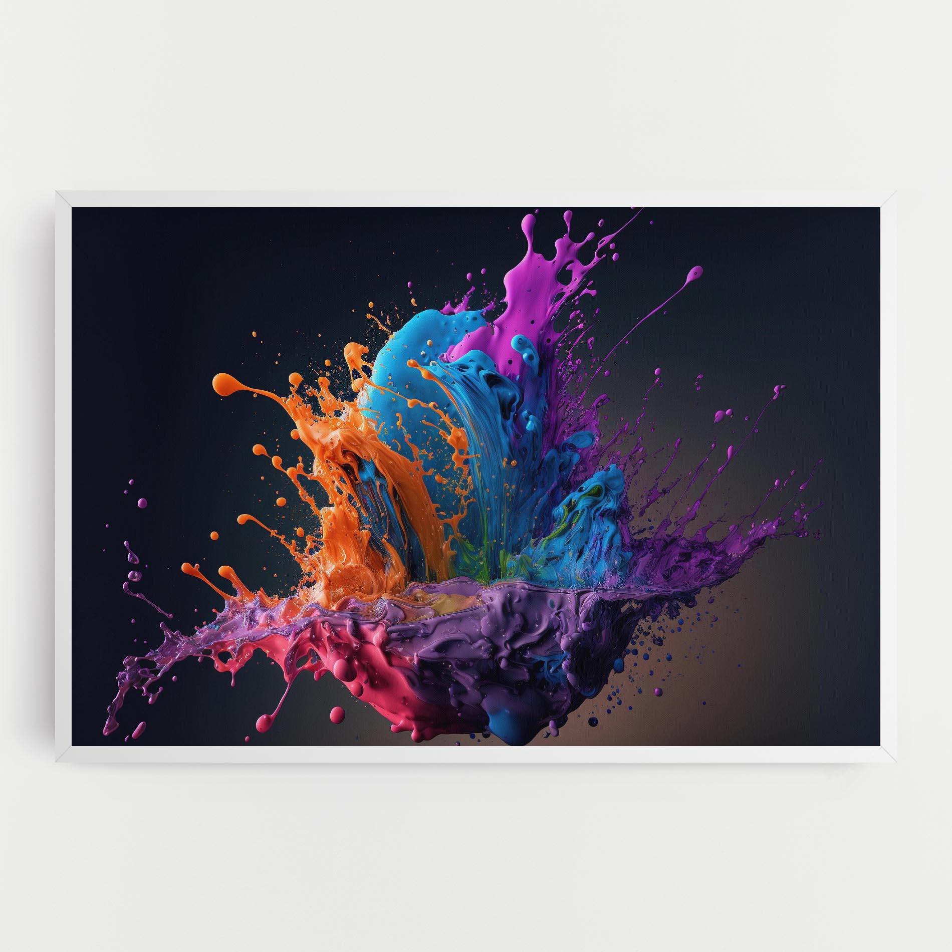 Tablou Canvas Orange Paint Splash mockup 0