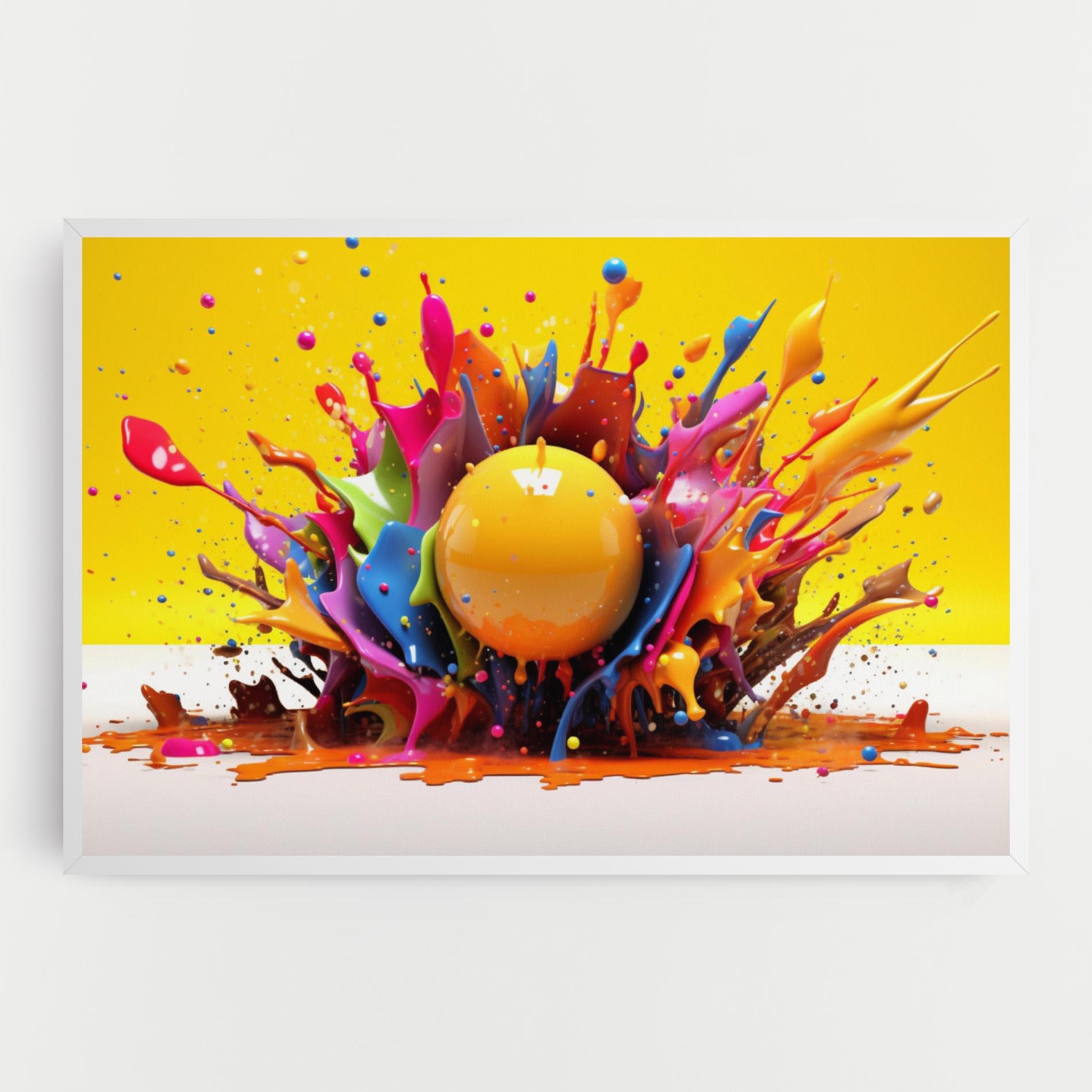 Tablou Canvas Yellow Ball Splash mockup 0