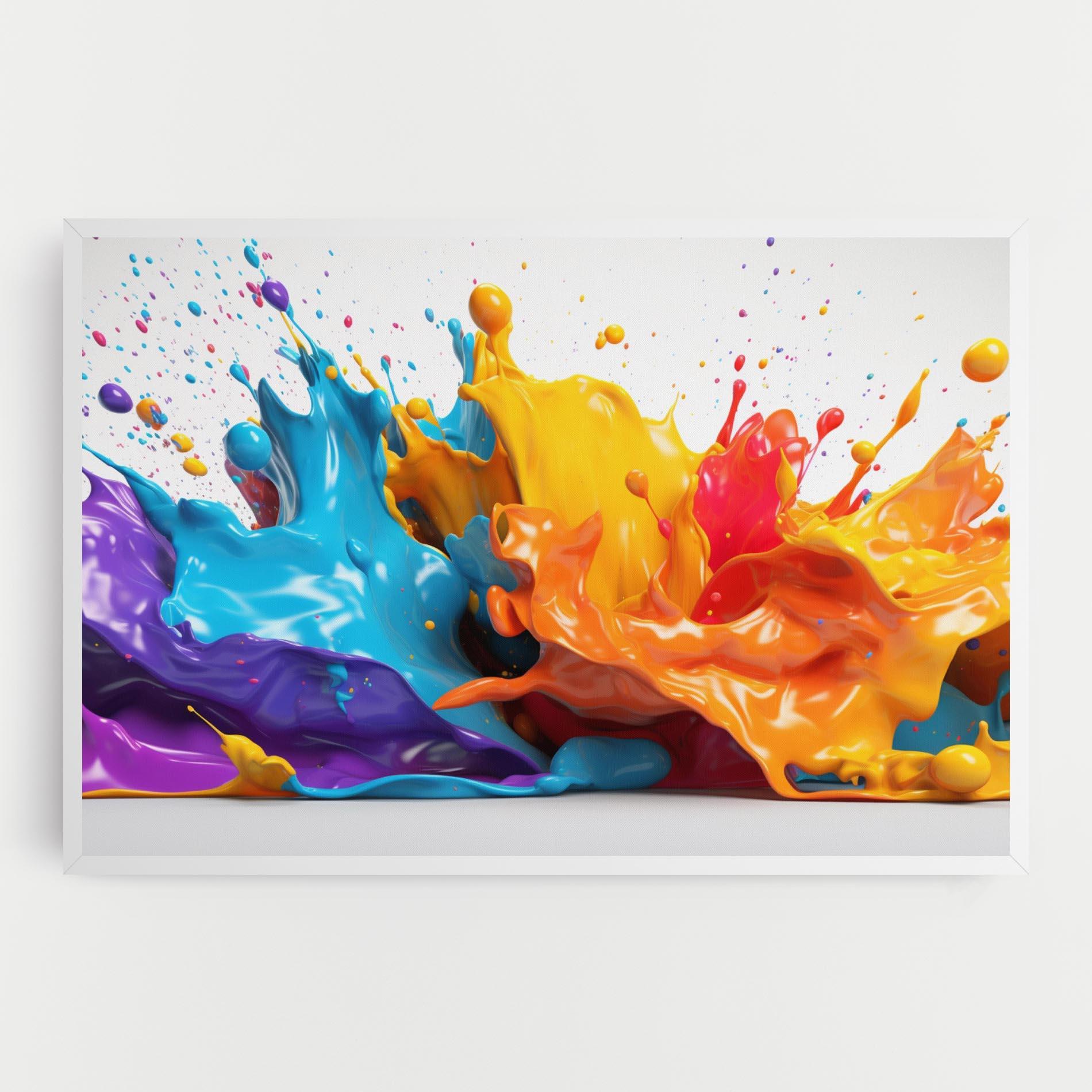 Tablou Canvas Yellow Blue Splash mockup 0
