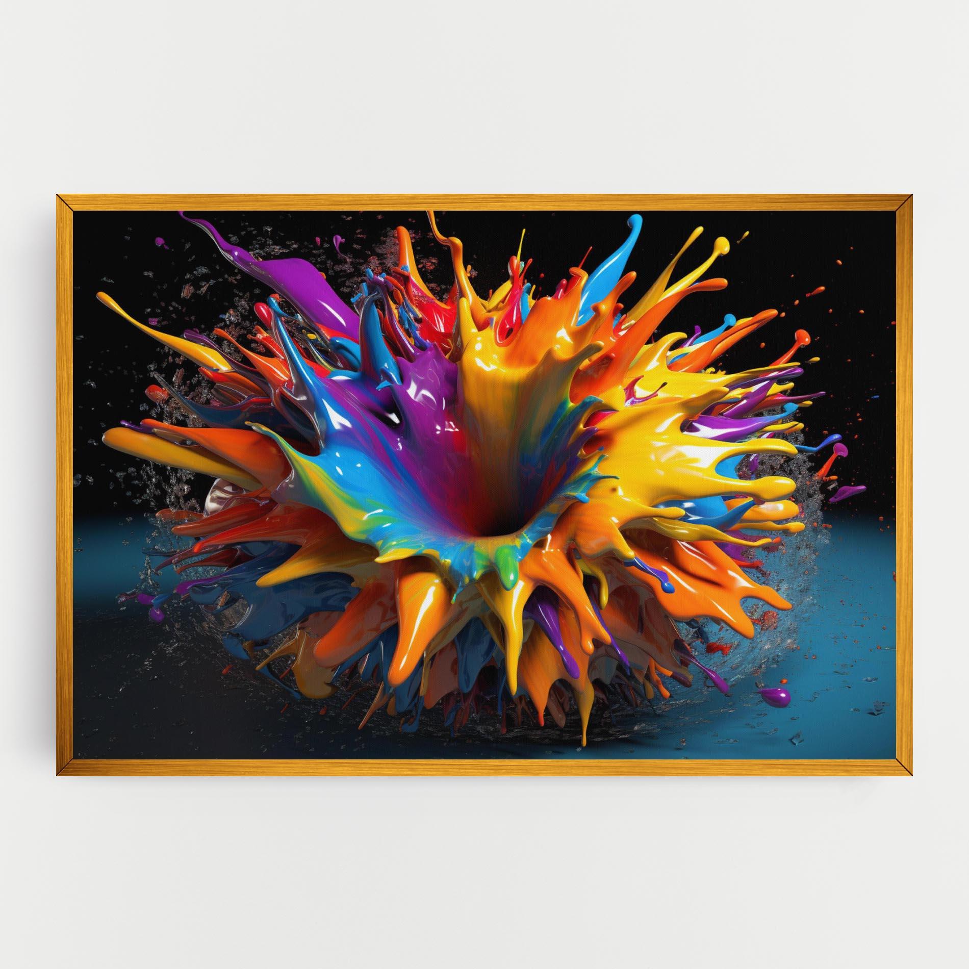 Tablou Canvas 3d Color Splash mockup 0