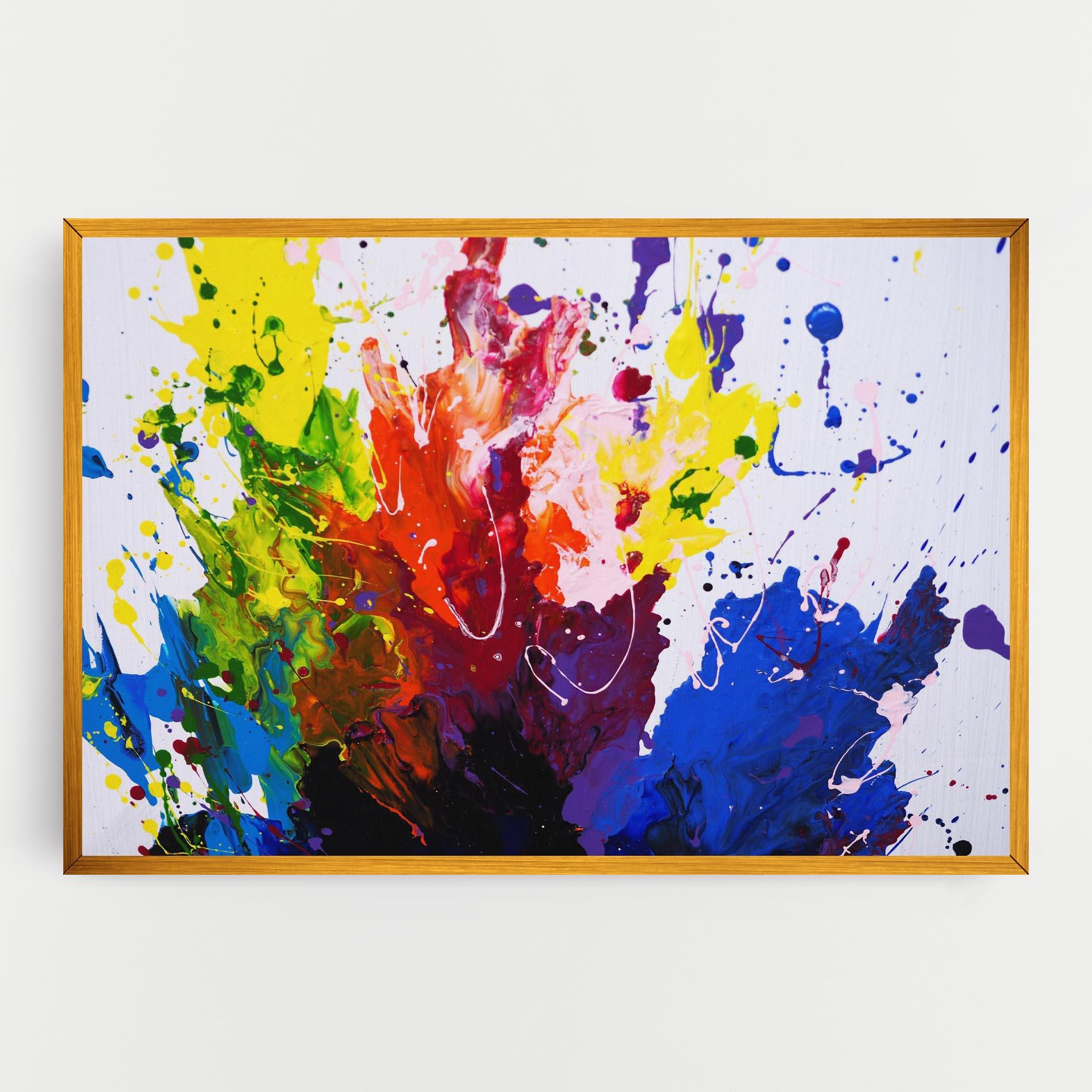 Tablou Canvas Blue Purple Exploding mockup 0