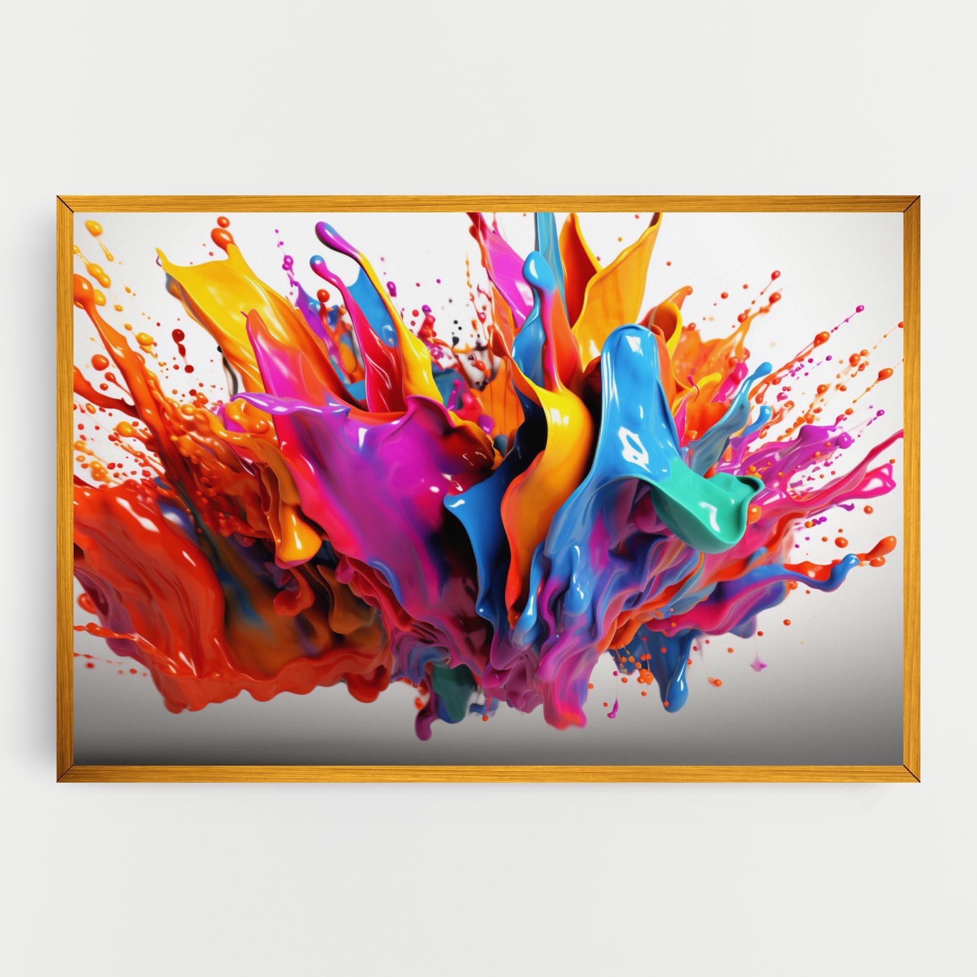 Tablou Canvas Blue Yellow Splash mockup 0