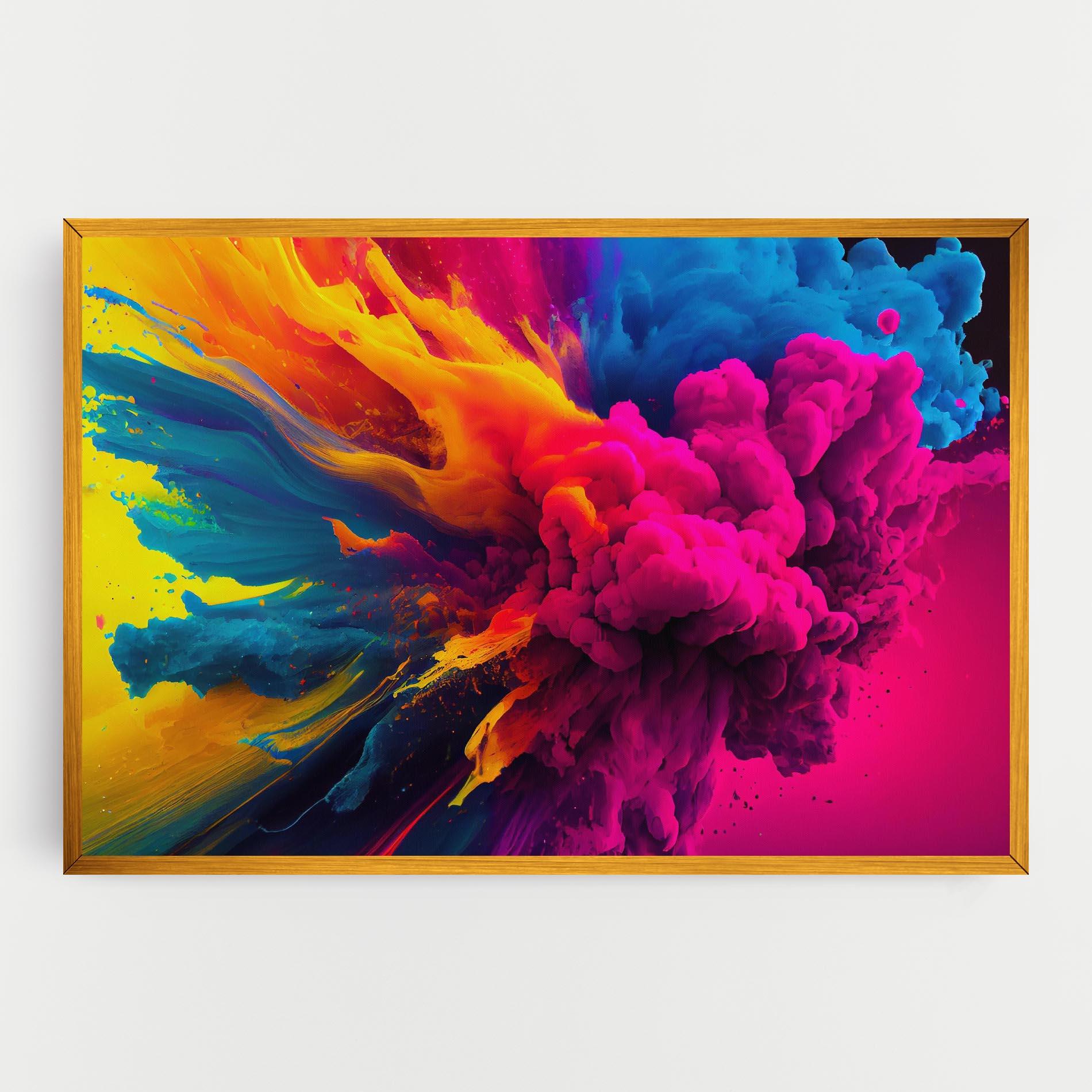 Tablou Canvas Colorful Paint Explosion mockup 0