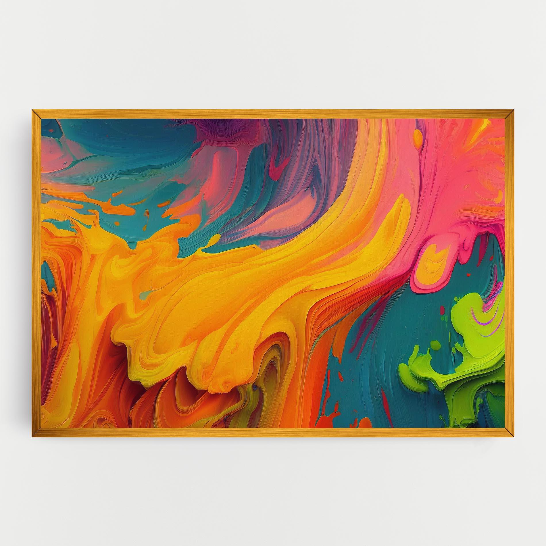 Tablou Canvas Dried Mixed Paint mockup 0