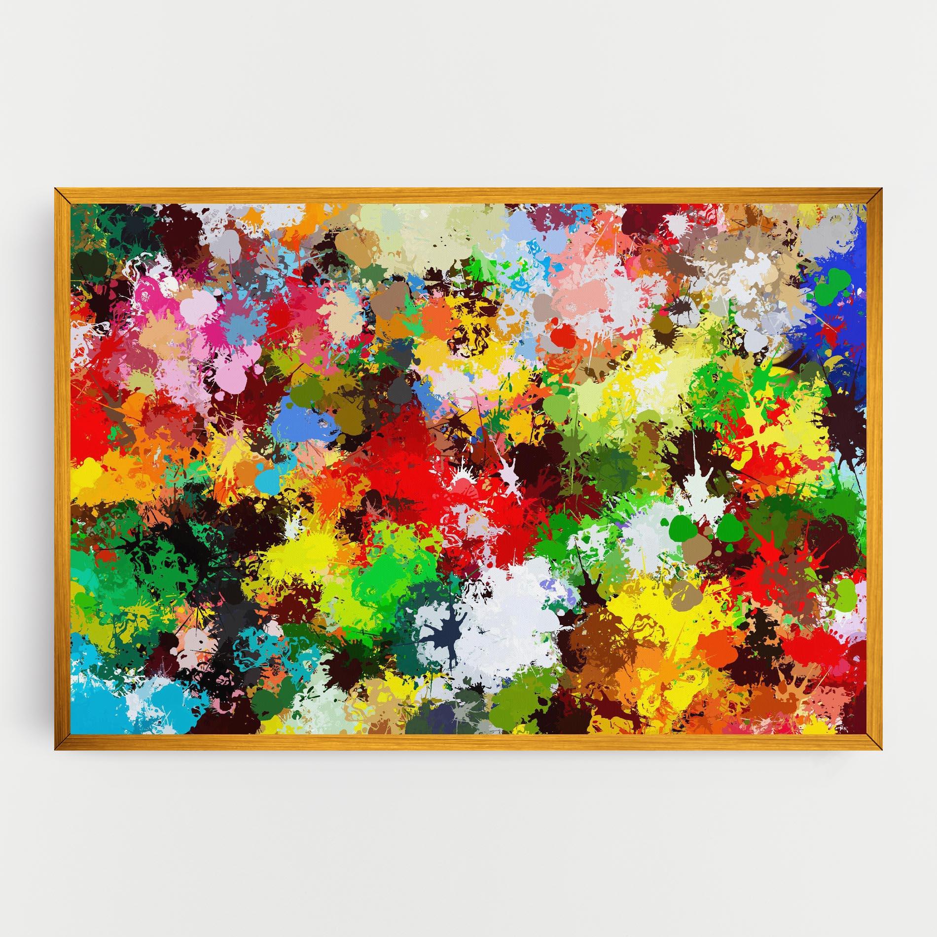 Tablou Canvas Flowers Shaped Stains mockup 0