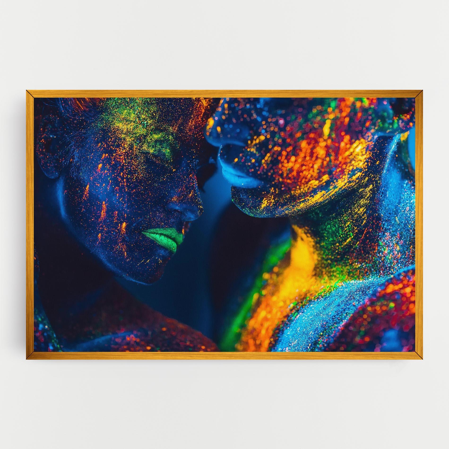 Tablou Canvas Fluorescent Green Lips mockup 0