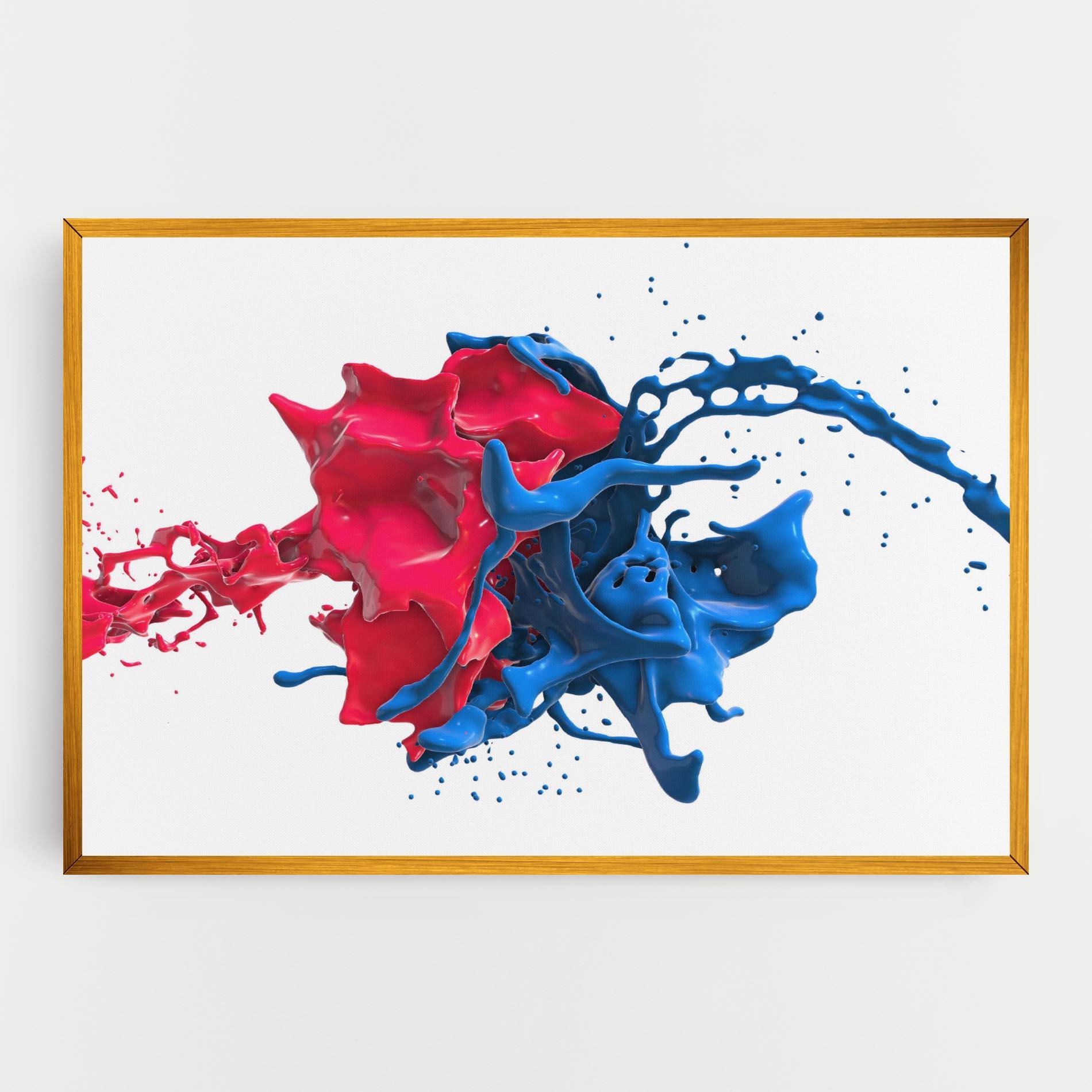 Tablou Canvas Pink And Blue Splash mockup 0