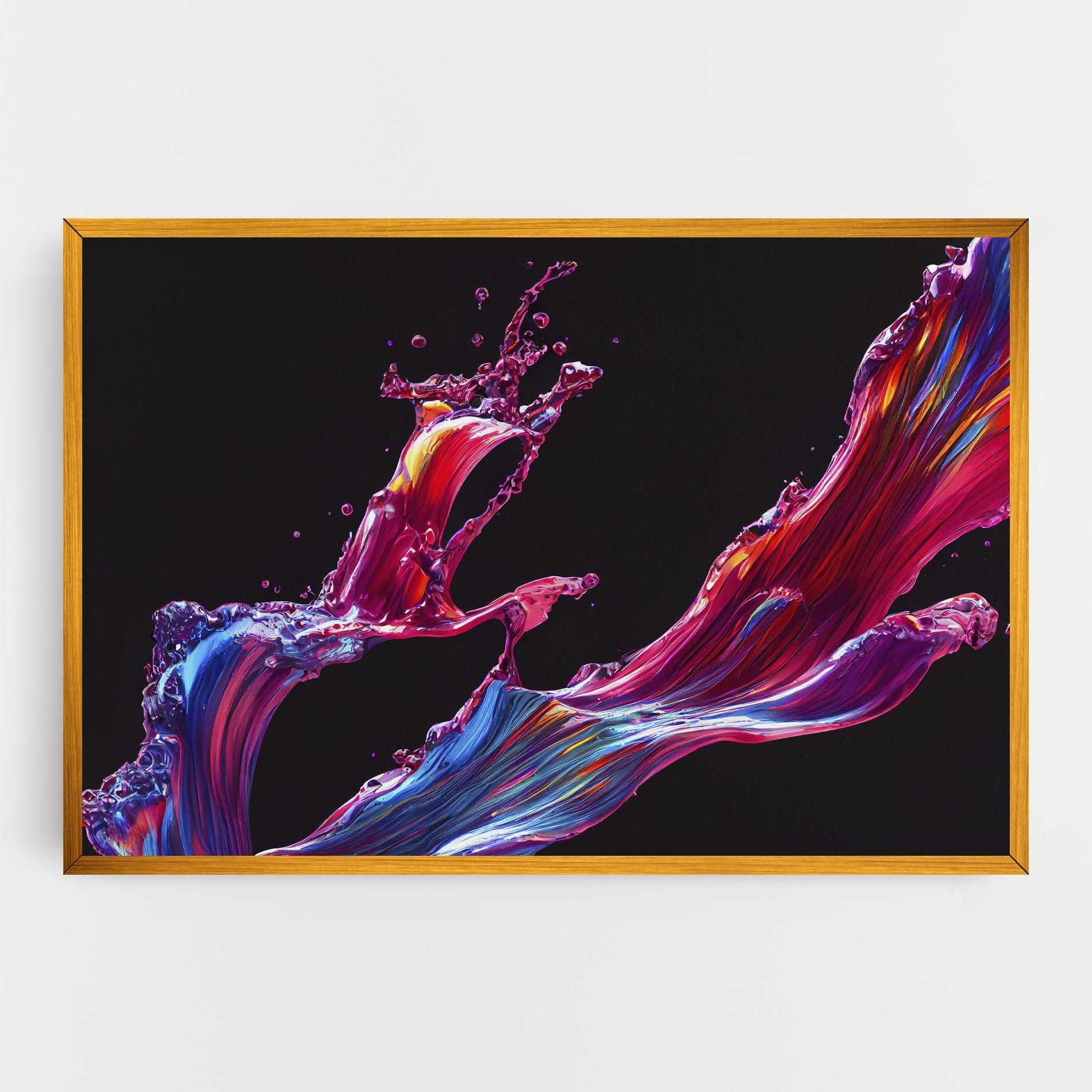 Tablou Canvas Purple Floating Paint mockup 0