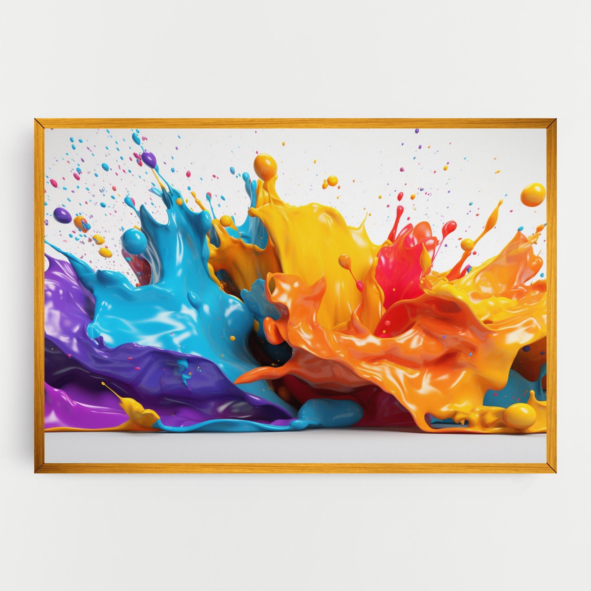 Tablou Canvas Yellow Blue Splash mockup 0