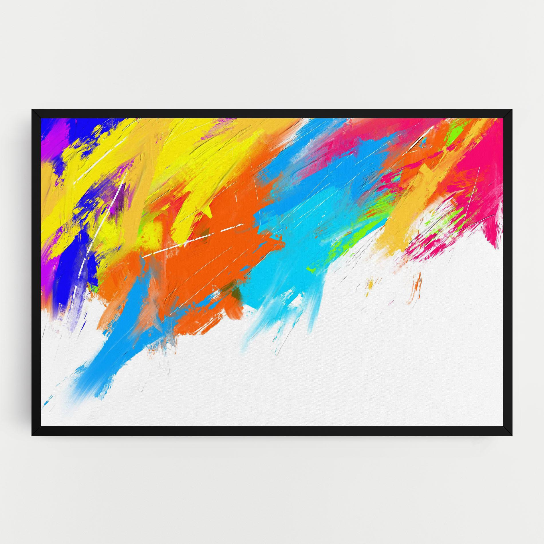 Tablou Canvas Abstract Blue Yellow mockup 0