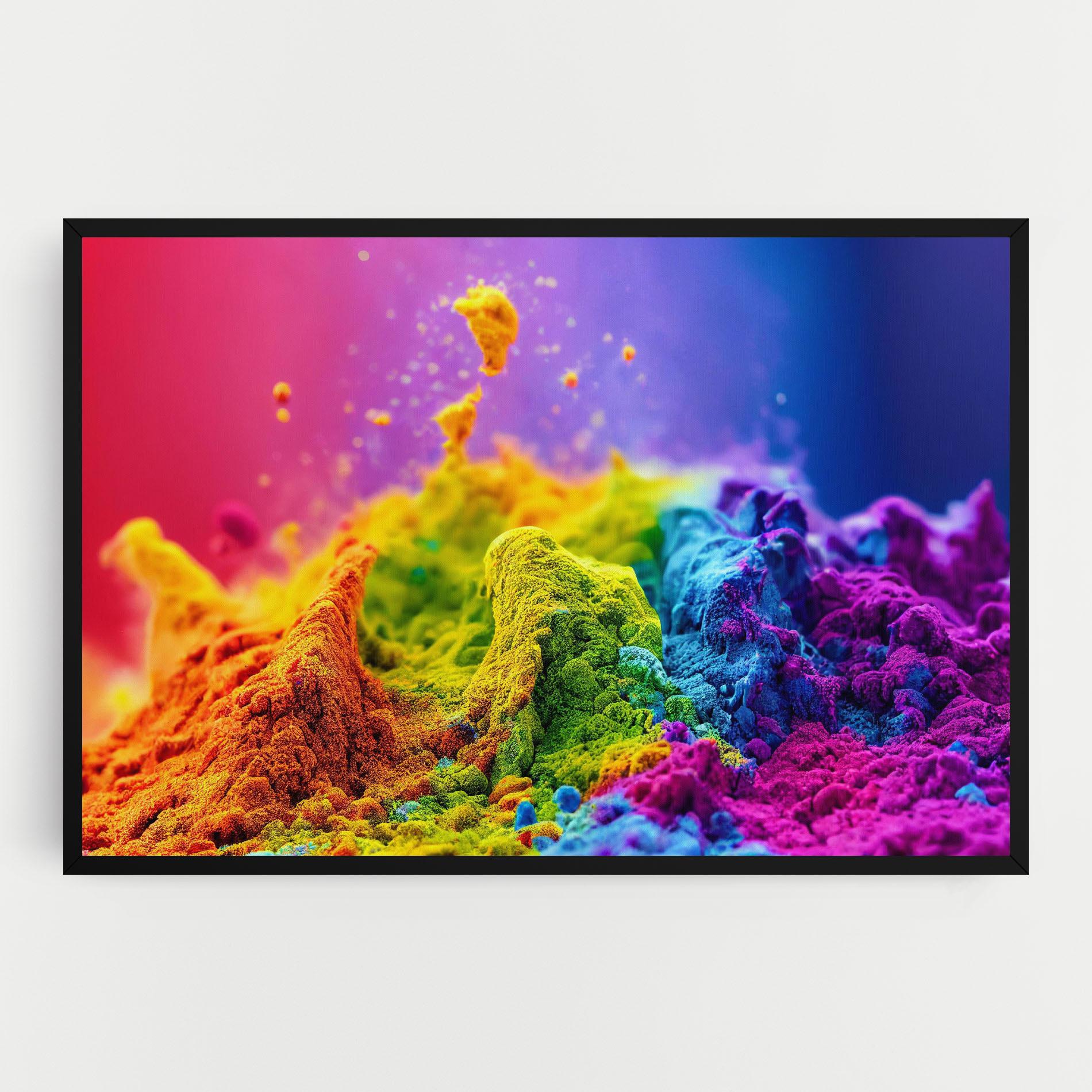 Tablou Canvas Color Powder Explosion mockup 0