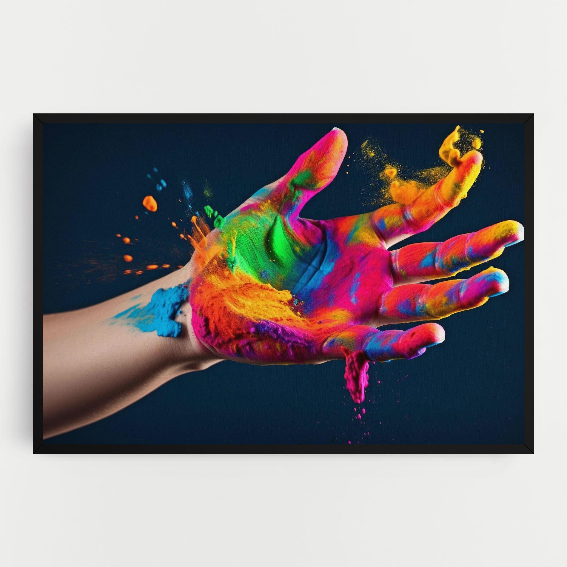 Tablou Canvas Colorful Hand mockup 0