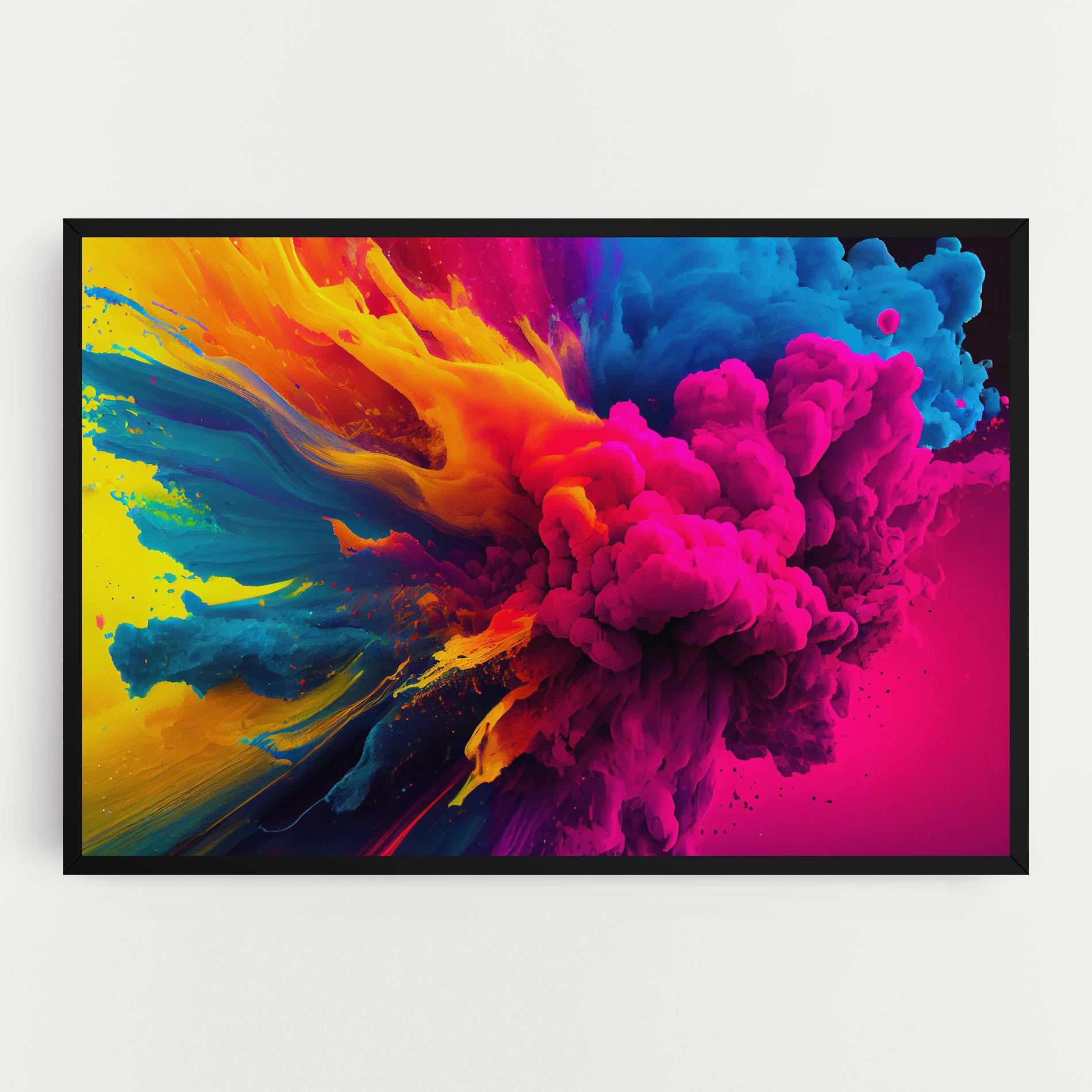 Tablou Canvas Colorful Paint Explosion mockup 0