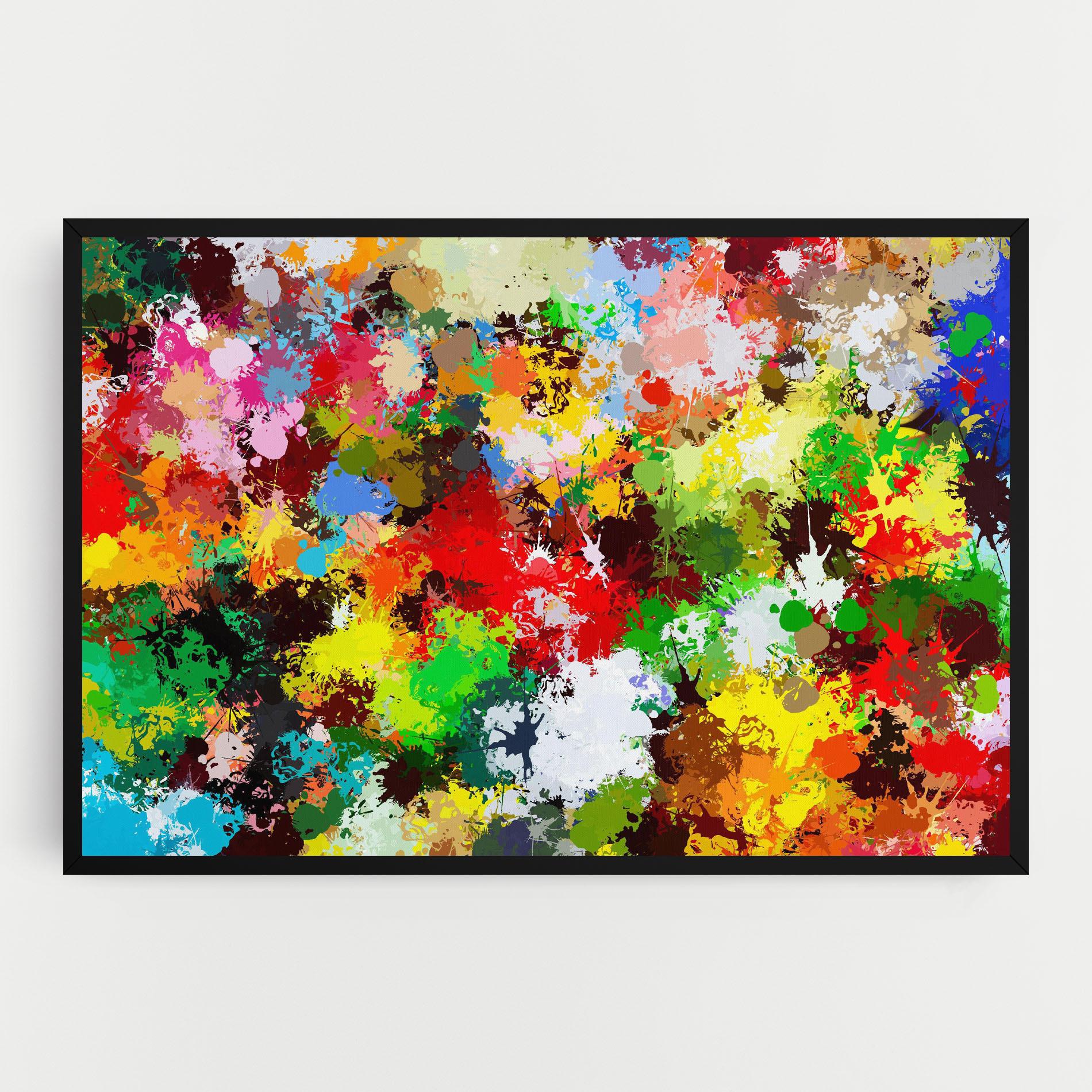 Tablou Canvas Flowers Shaped Stains mockup 0