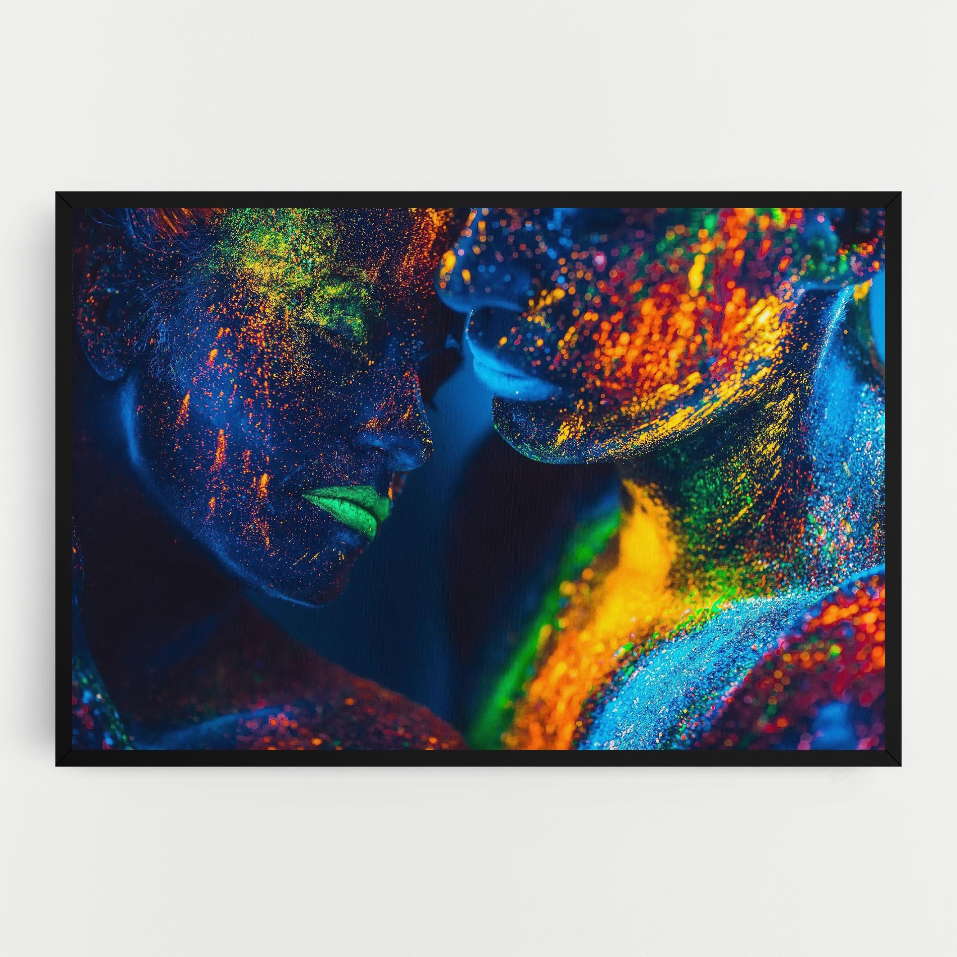 Tablou Canvas Fluorescent Green Lips mockup 0