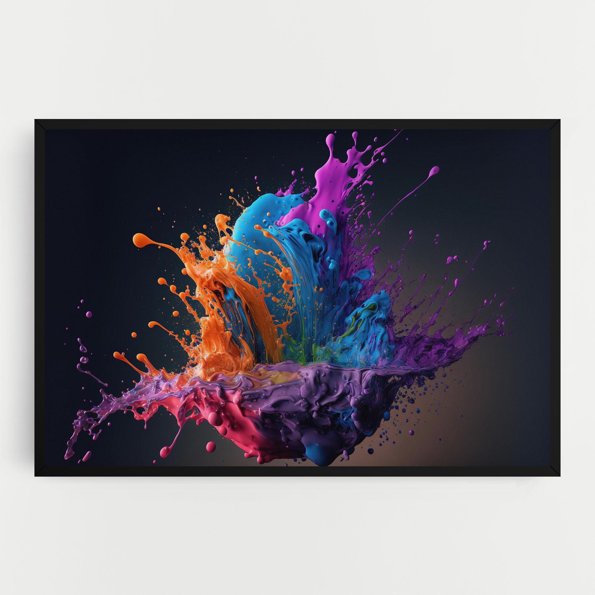 Tablou Canvas Orange Paint Splash mockup 0