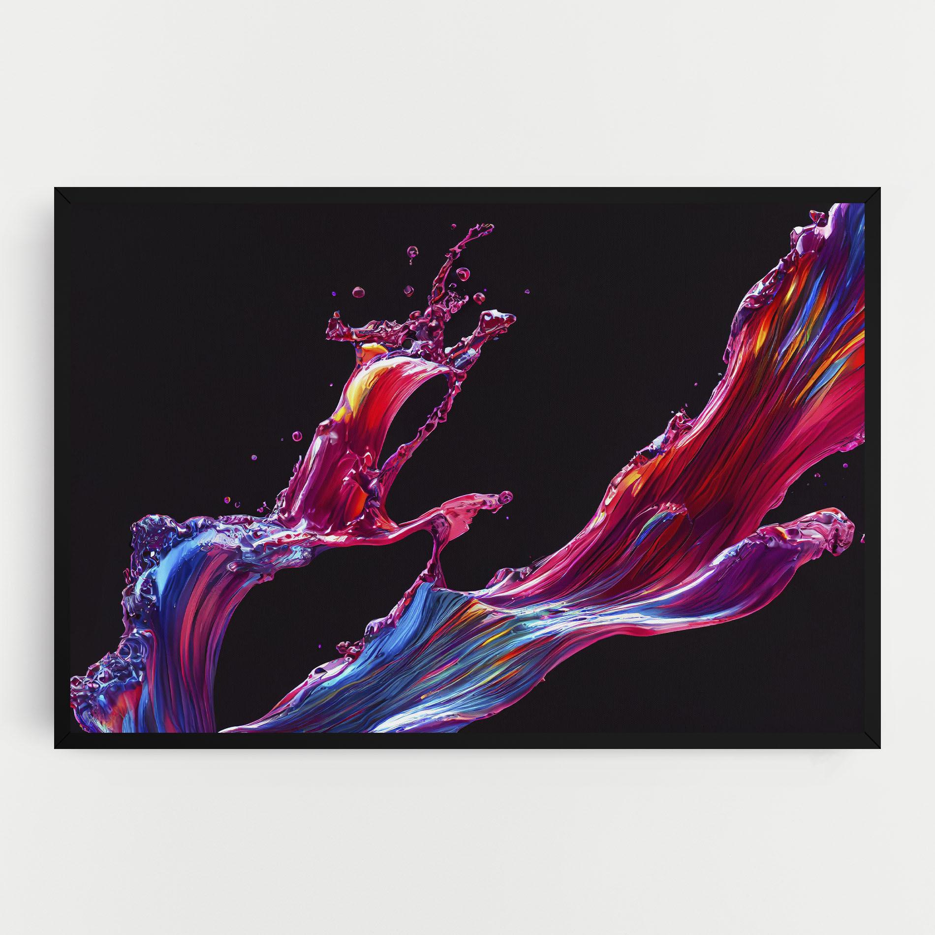 Tablou Canvas Purple Floating Paint mockup 0