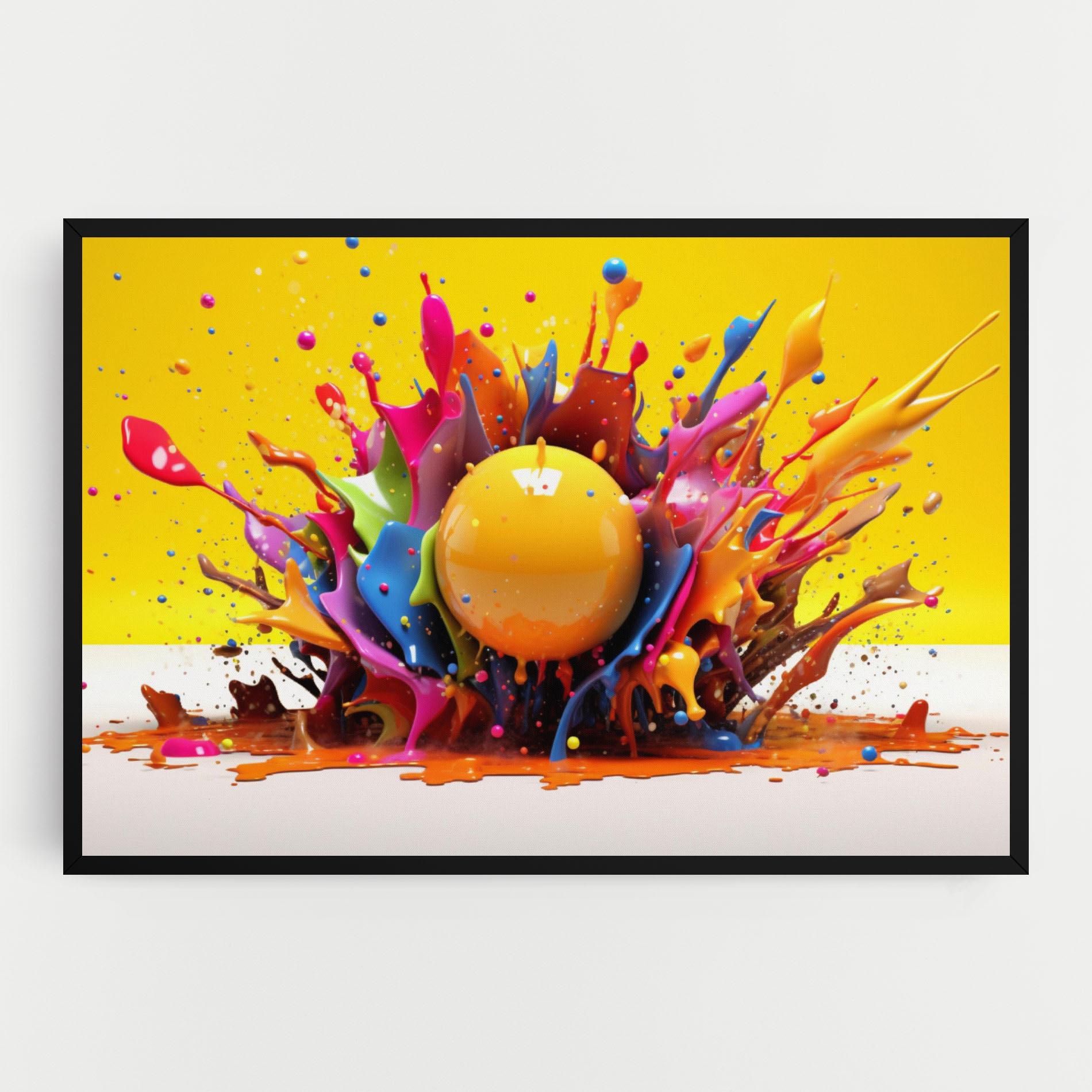 Tablou Canvas Yellow Ball Splash mockup 0
