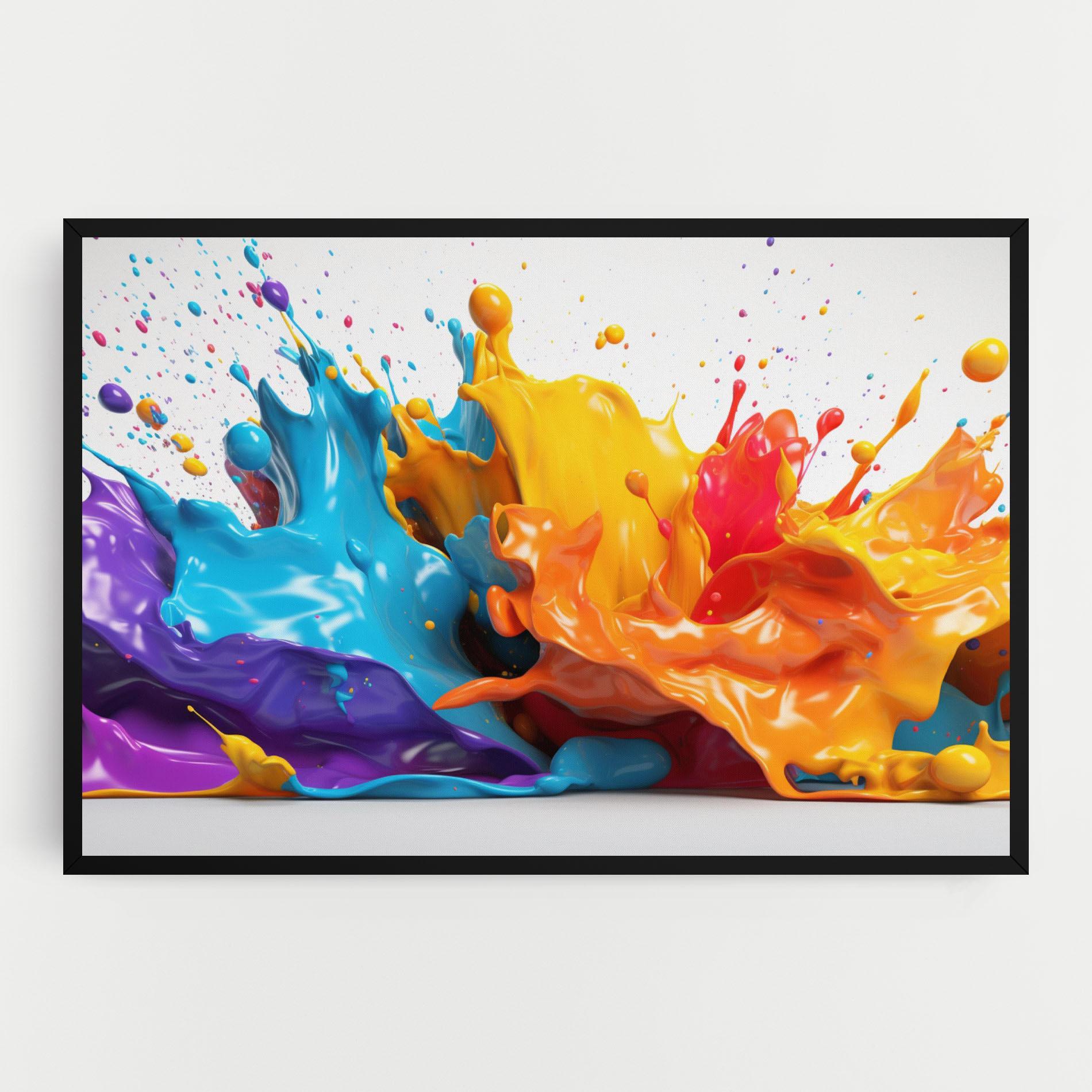 Tablou Canvas Yellow Blue Splash mockup 0