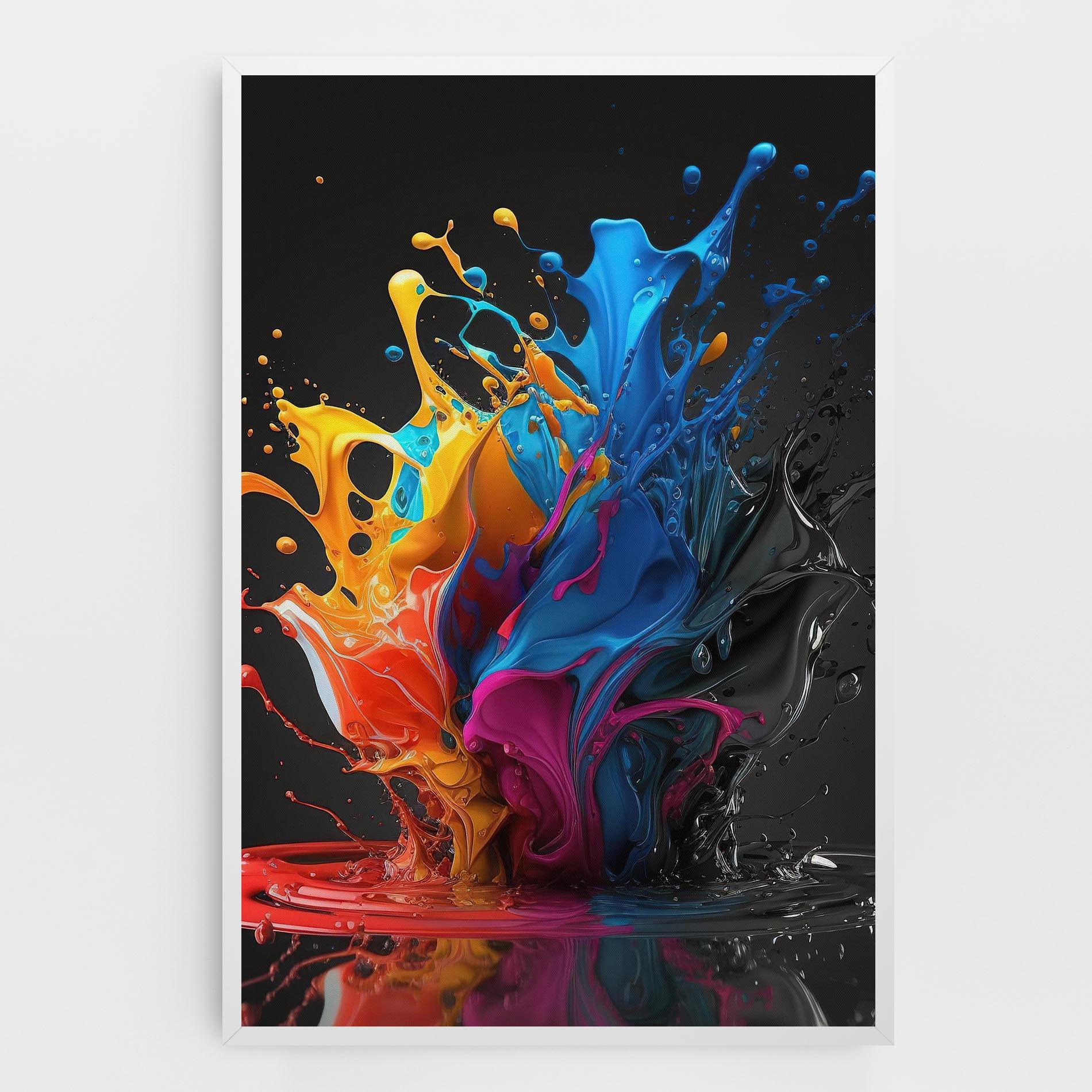 Tablou Canvas Black Blue Splash mockup 0