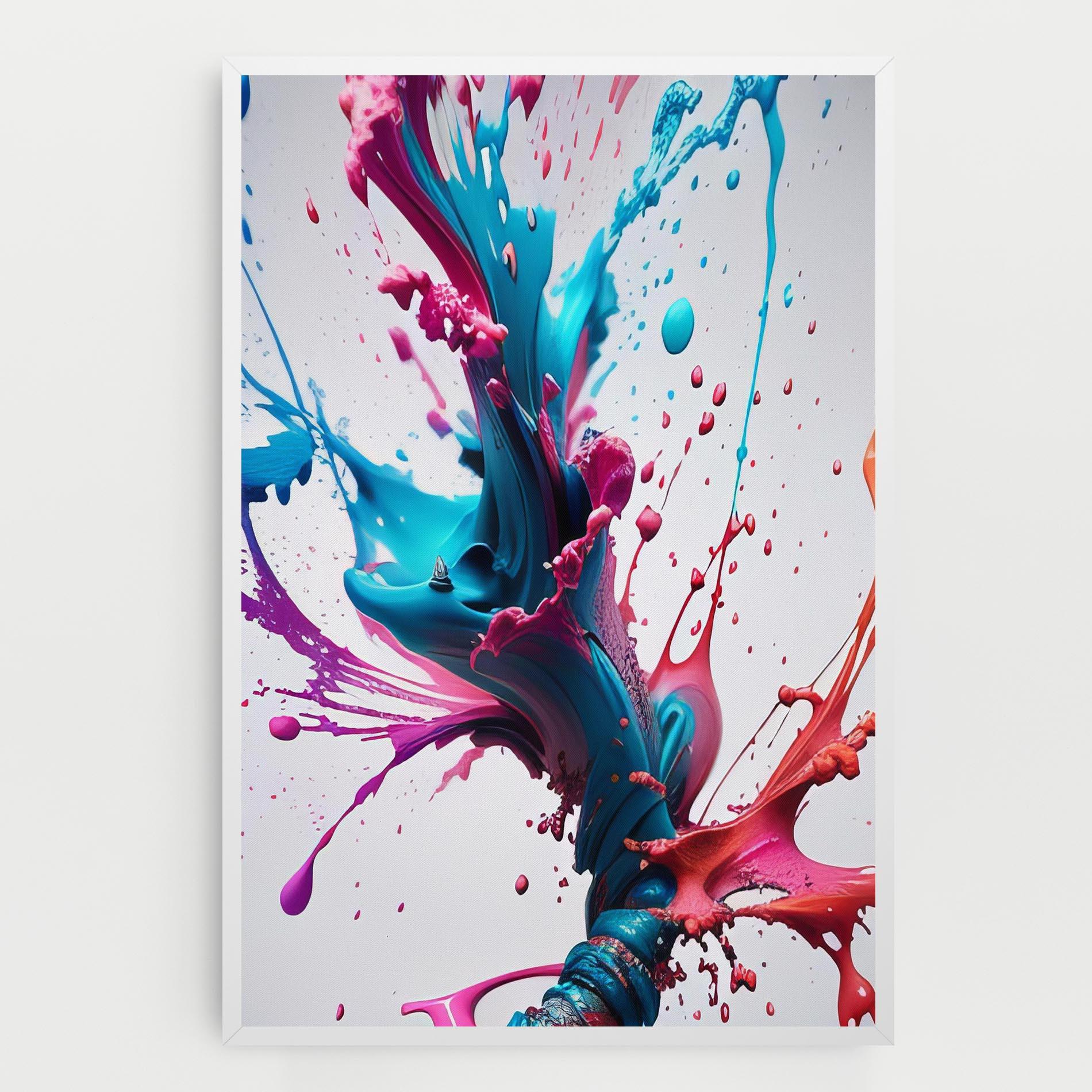 Tablou Canvas Blue Pink Splash mockup 0