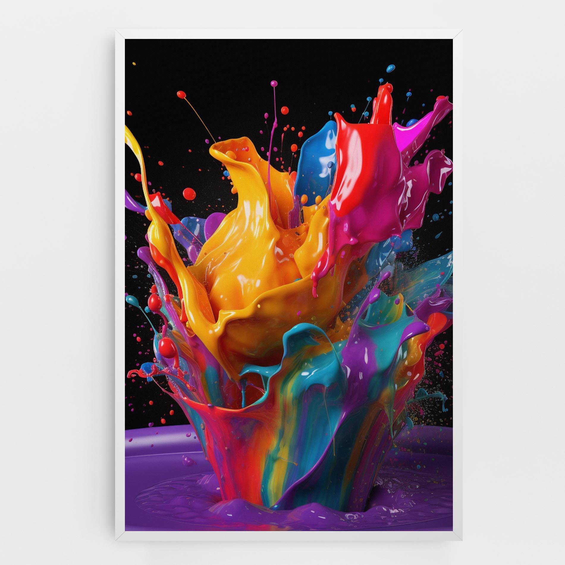 Tablou Canvas Brightly Color Splashing mockup 0