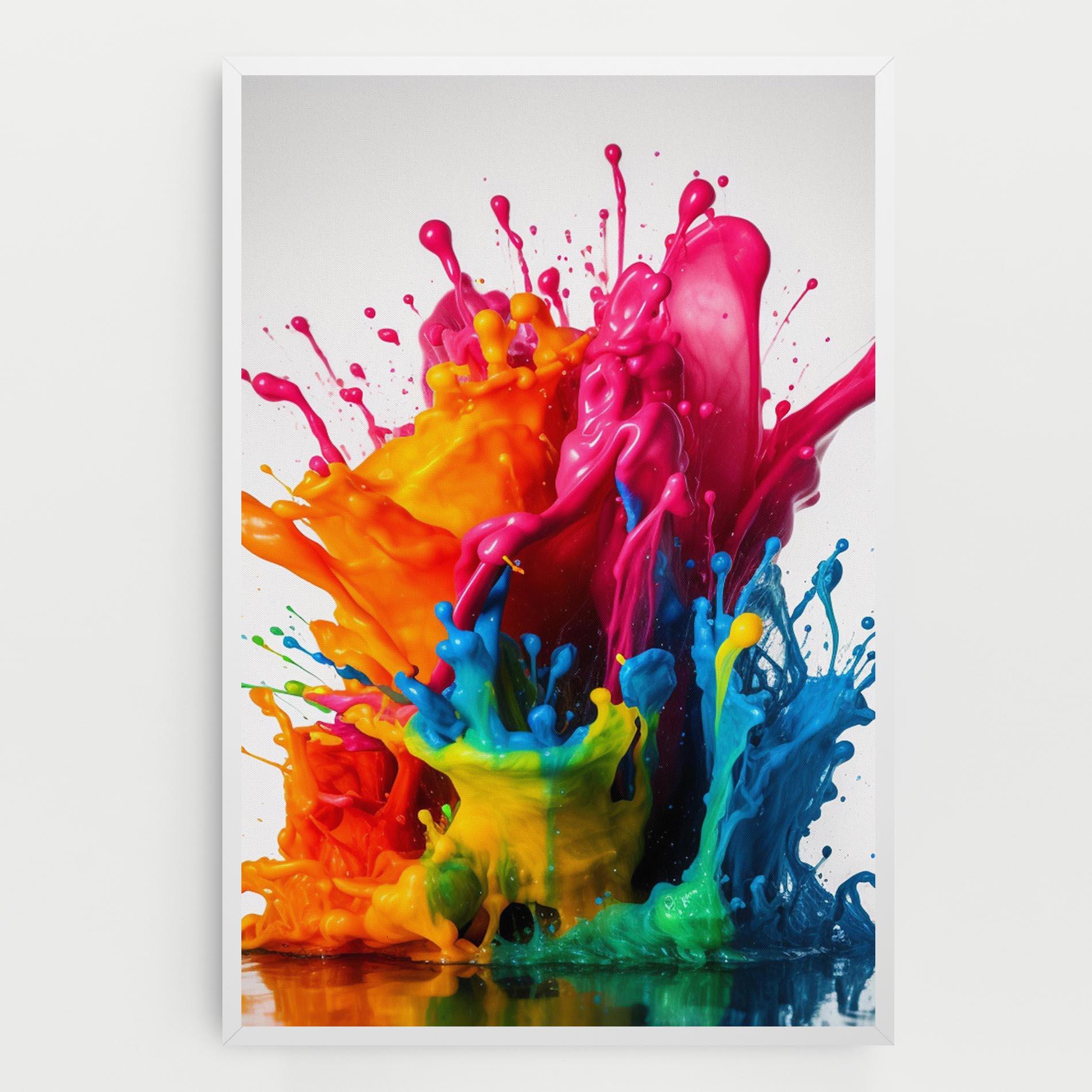 Tablou Canvas Colorful Explosion Paint mockup 0