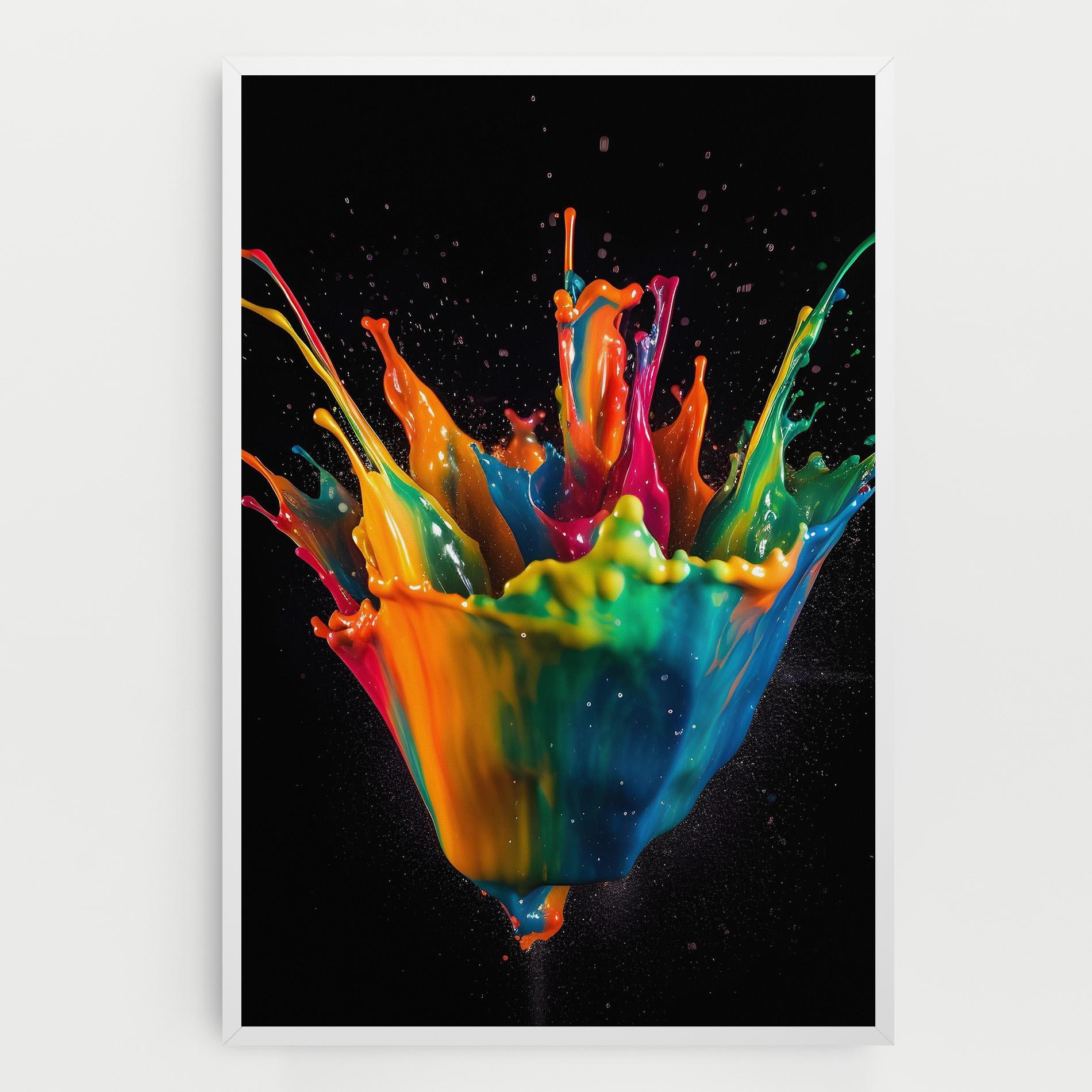 Tablou Canvas Colorful Paint Dropped mockup 0