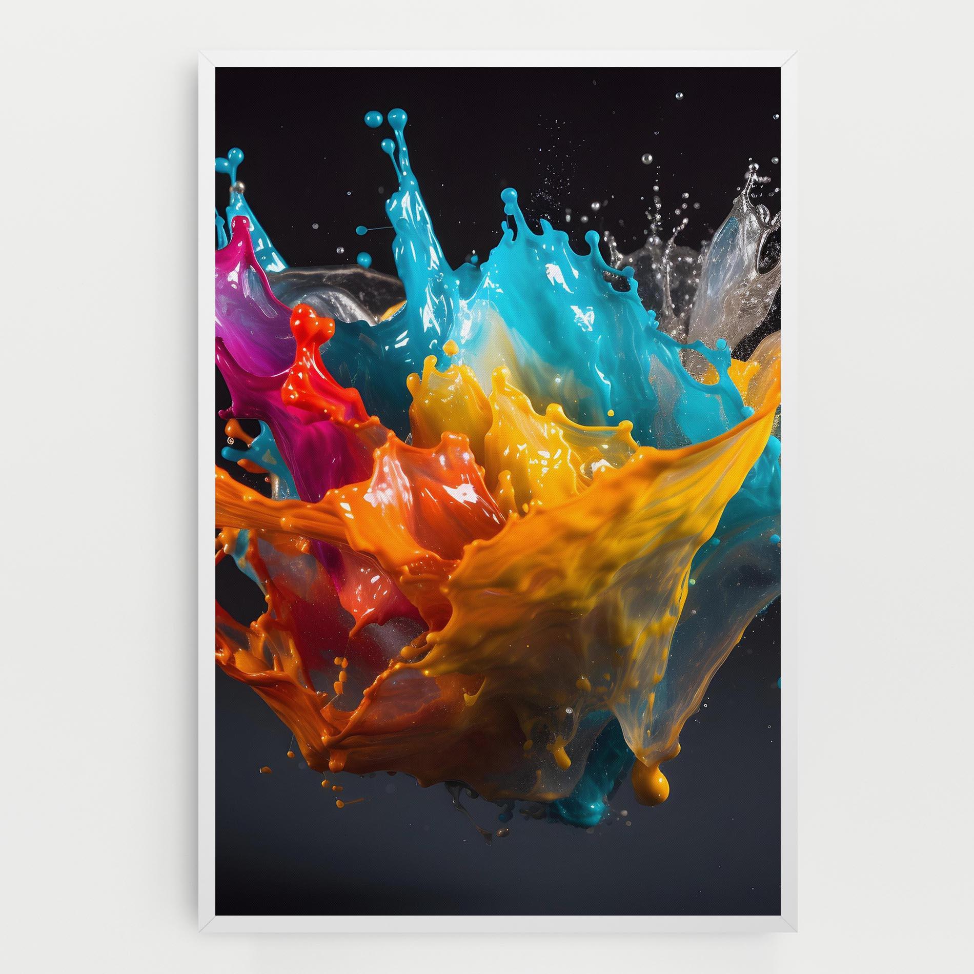 Tablou Canvas Colorful Splash Floating mockup 0
