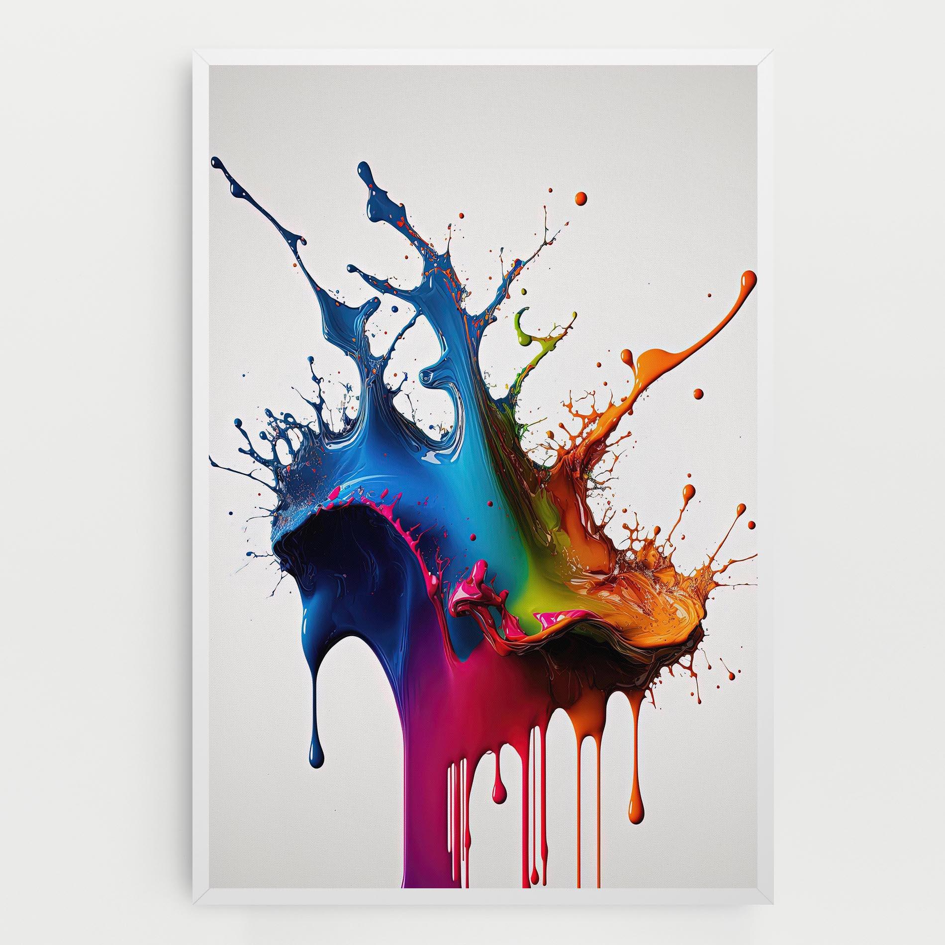 Tablou Canvas Yellow Blue Floating mockup 0