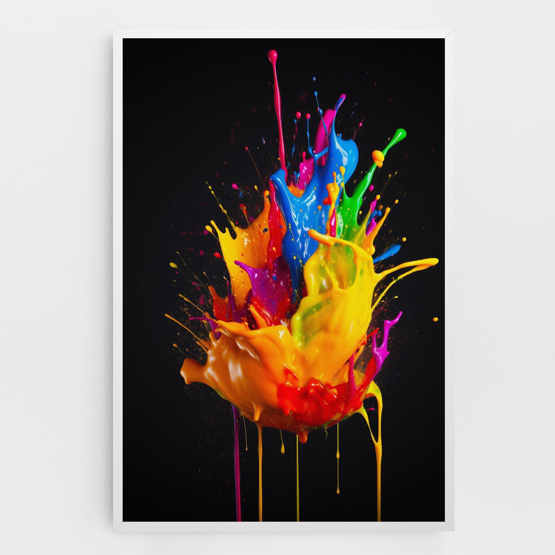 Tablou Canvas Yellow Splash Floating mockup 0