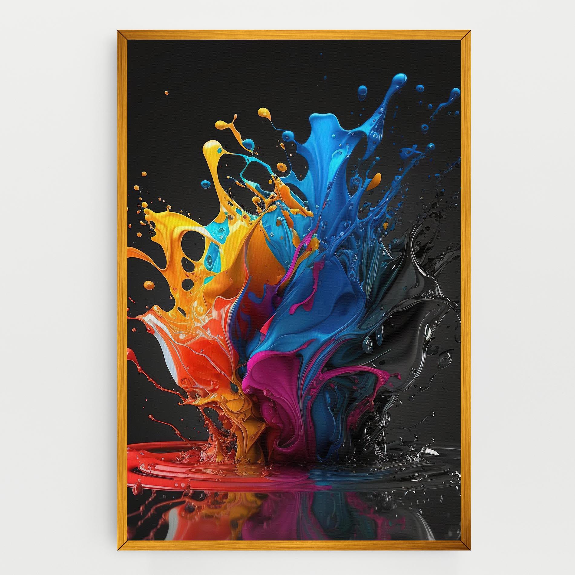 Tablou Canvas Black Blue Splash mockup 0