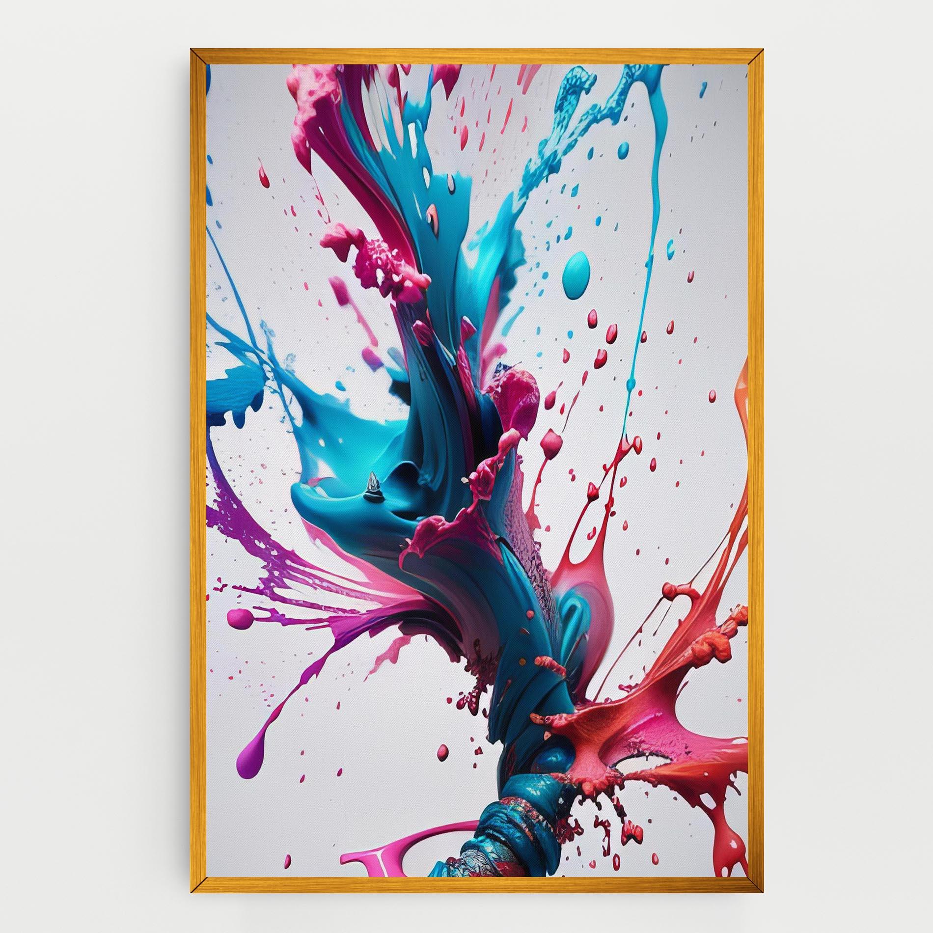 Tablou Canvas Blue Pink Splash mockup 0