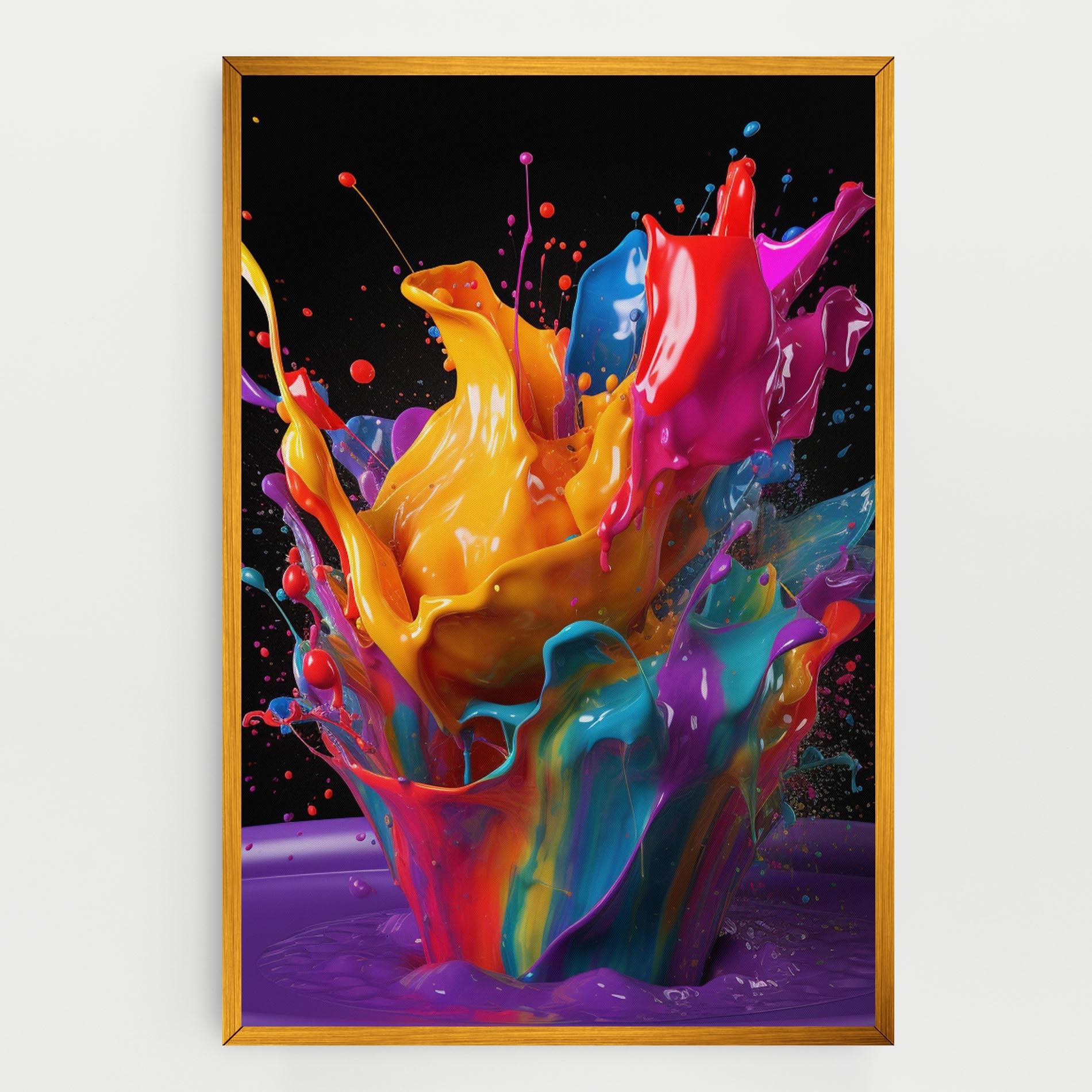 Tablou Canvas Brightly Color Splashing mockup 0
