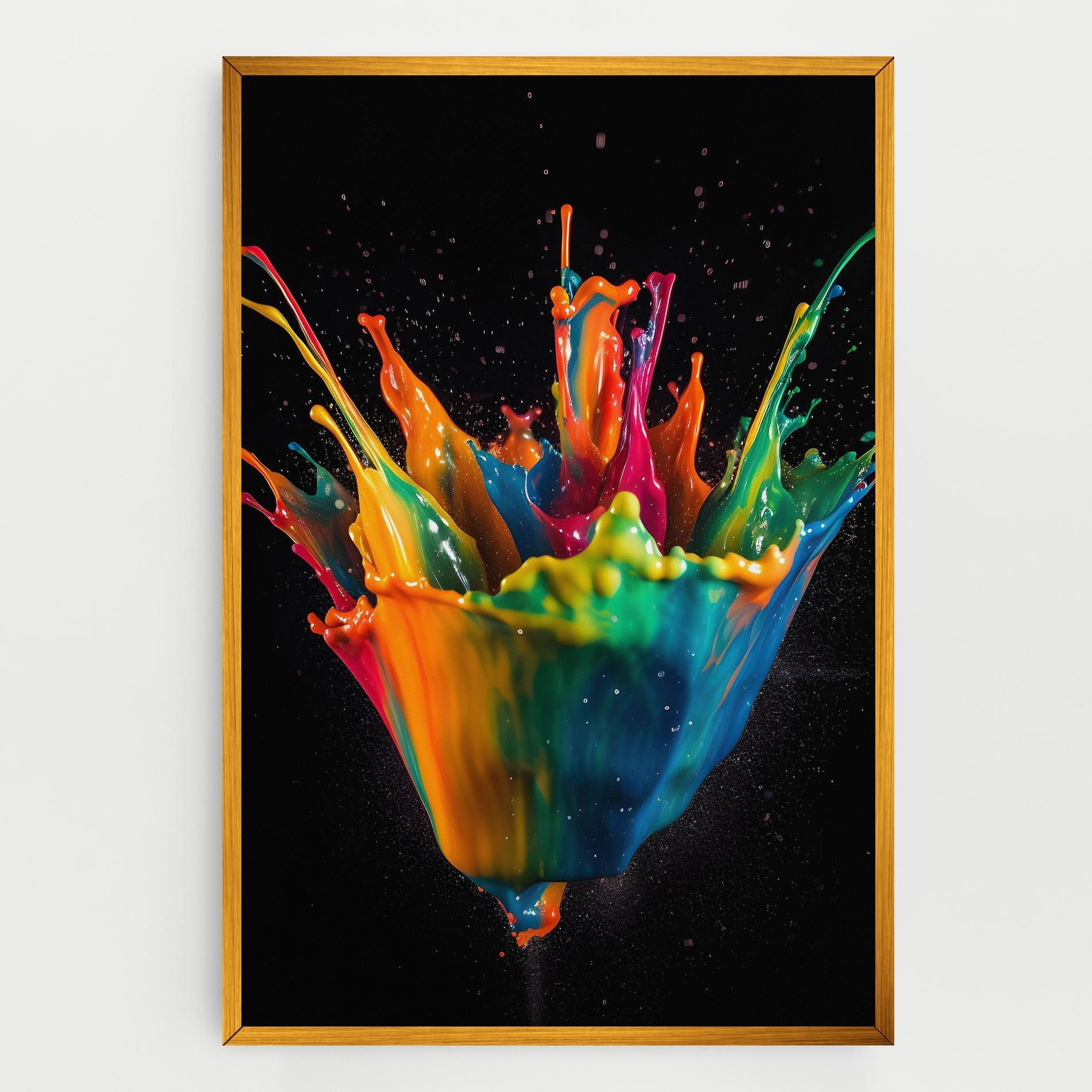 Tablou Canvas Colorful Paint Dropped mockup 0