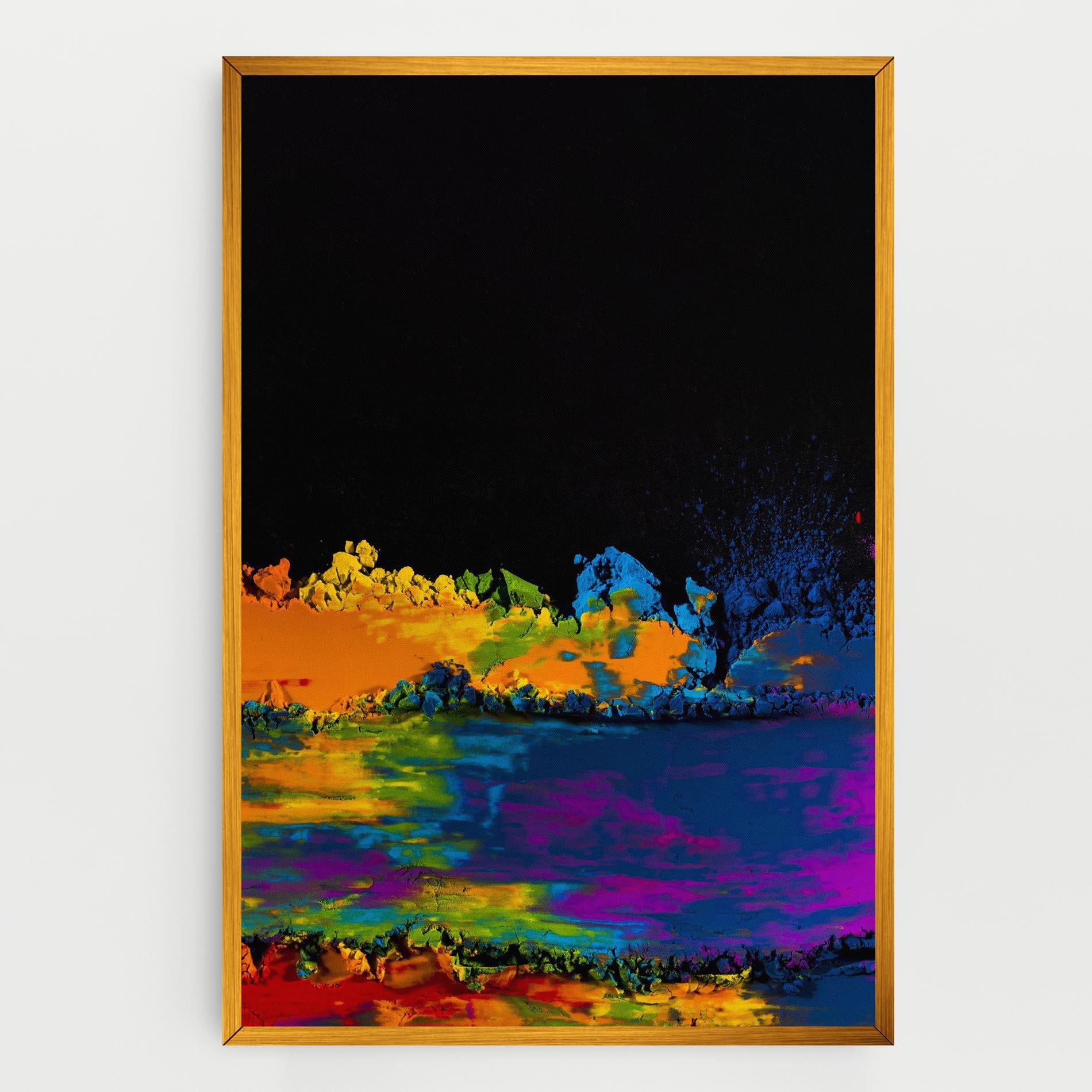 Tablou Canvas Mixed Holi Colors mockup 0