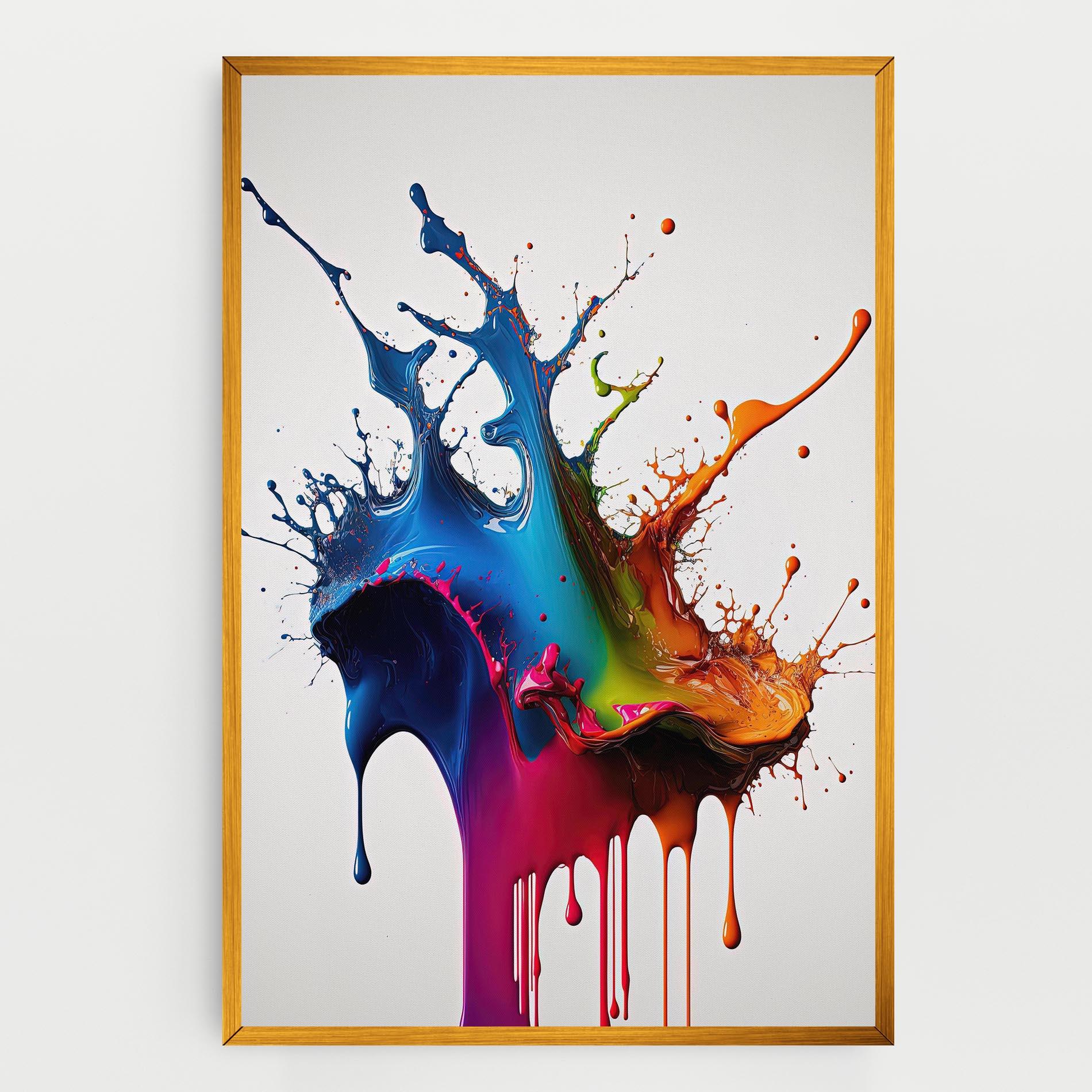 Tablou Canvas Yellow Blue Floating mockup 0