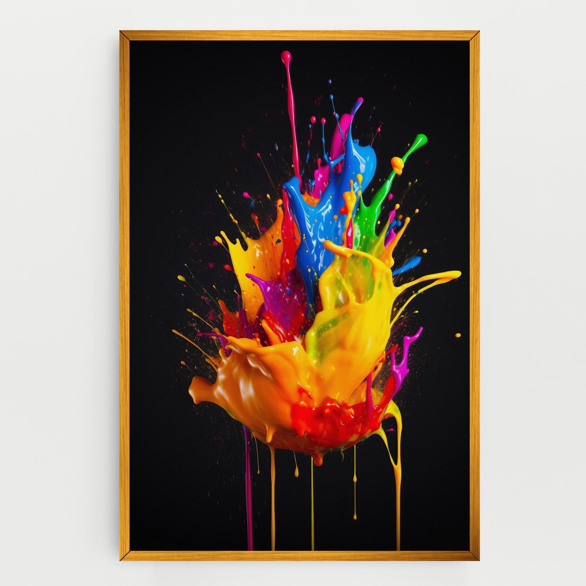 Tablou Canvas Yellow Splash Floating mockup 0